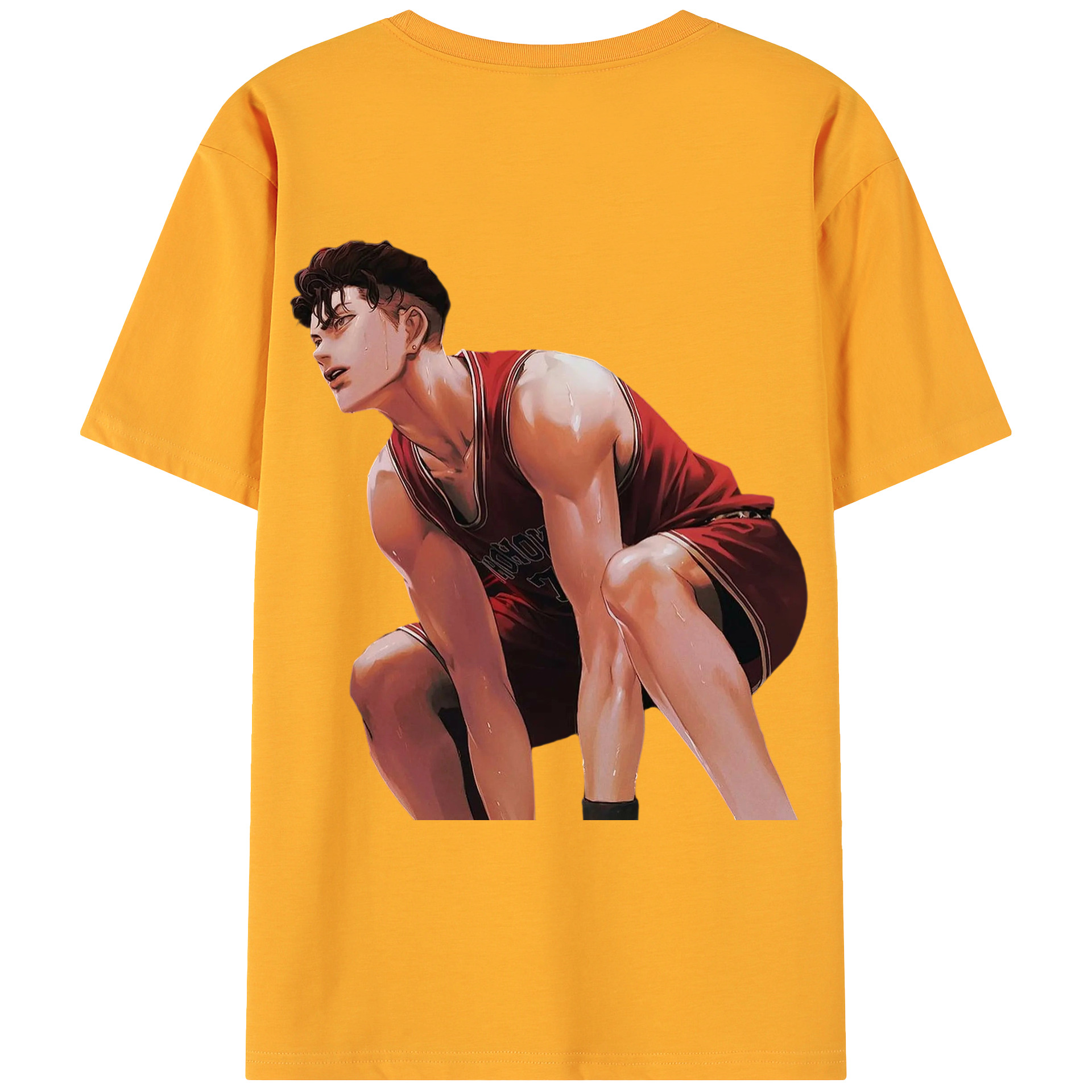 （画像用） SLAM DUNK／スラムダンク 綿100％ メンズ半袖Tシャツ（バックプリント） 通気性