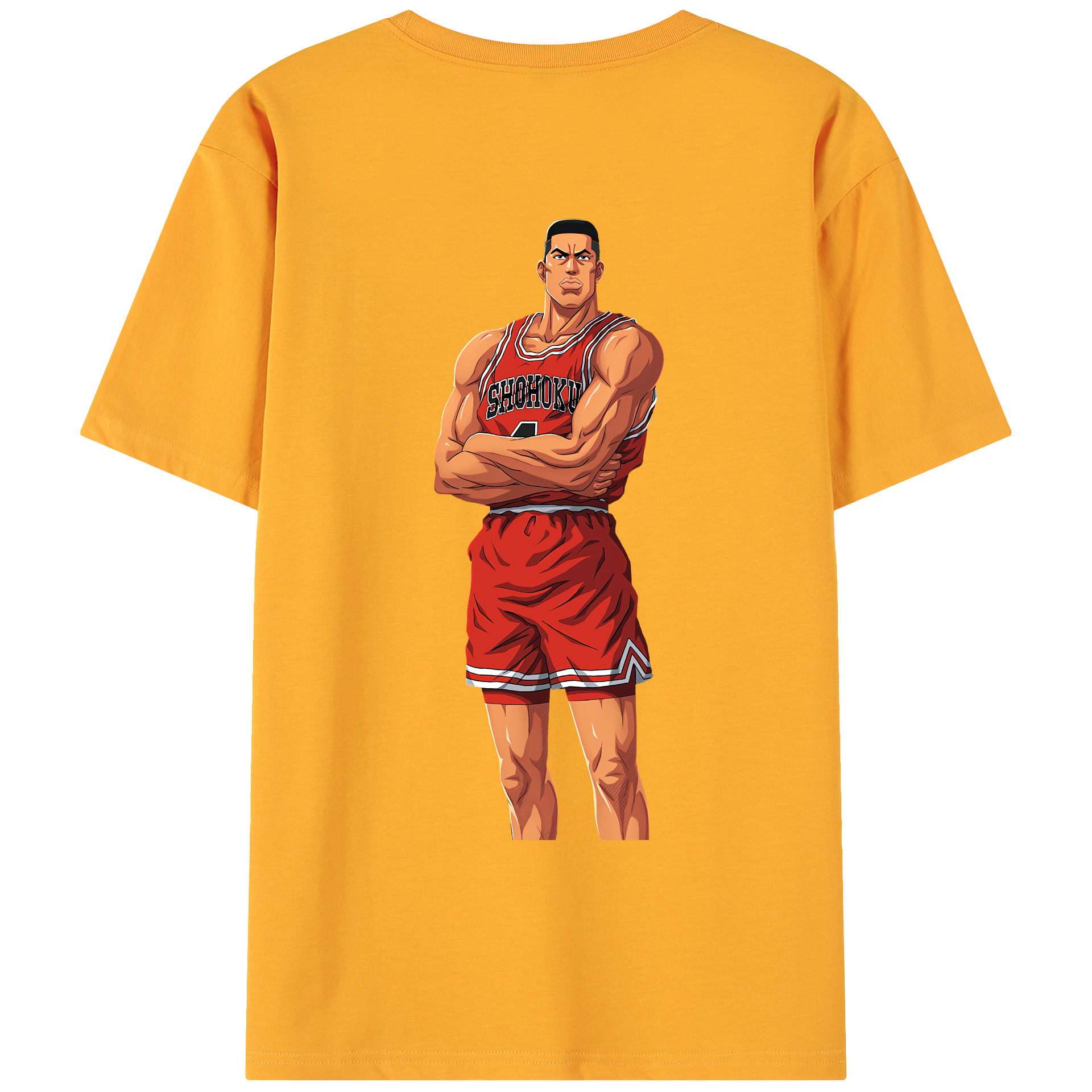 （画像用） SLAM DUNK／スラムダンク 綿100％ メンズ半袖Tシャツ（バックプリント） 通気性