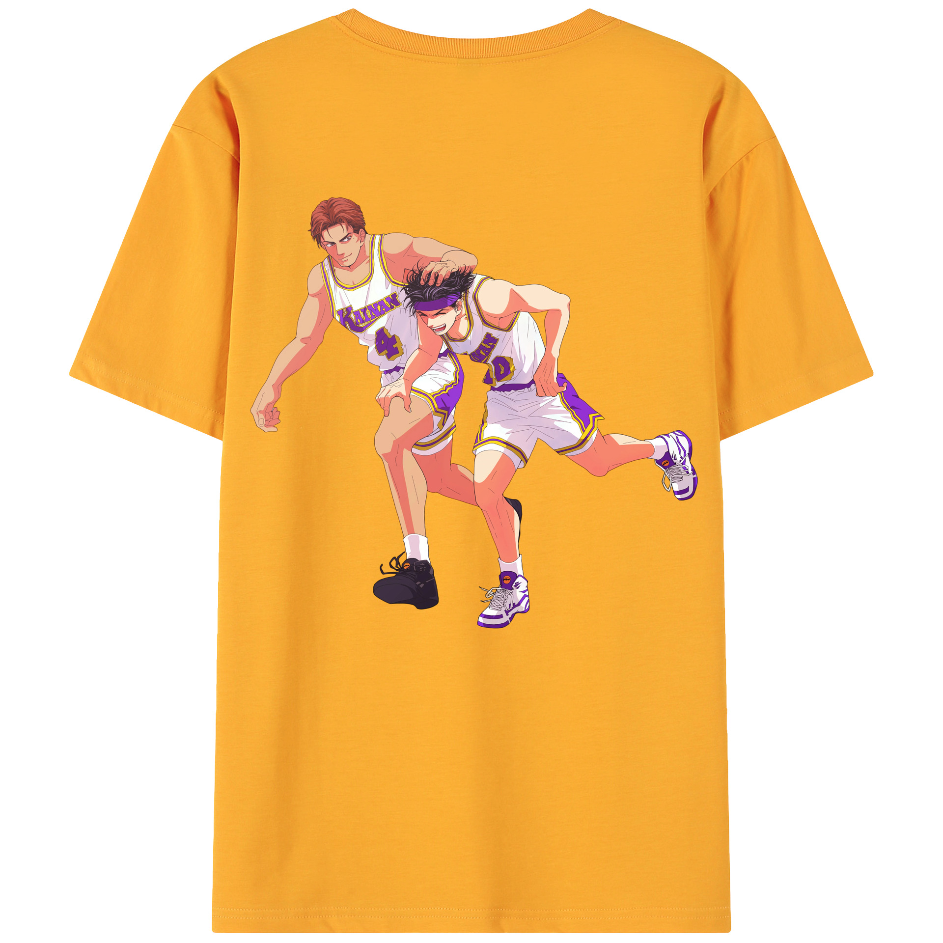 （画像用） SLAM DUNK／スラムダンク 綿100％ メンズ半袖Tシャツ（バックプリント） 通気性