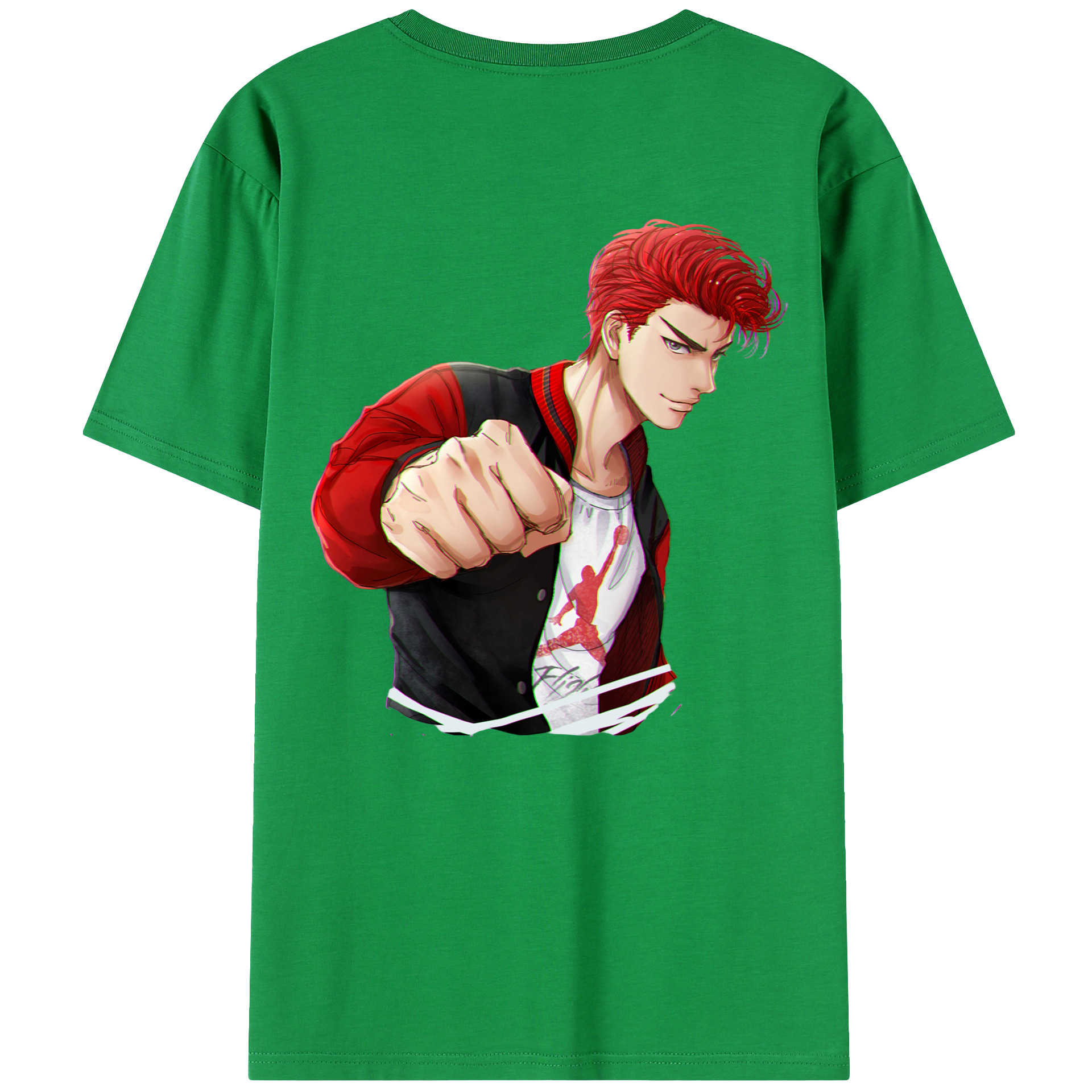 （画像用） SLAM DUNK／スラムダンク 綿100％ メンズ半袖Tシャツ（バックプリント） 通気性
