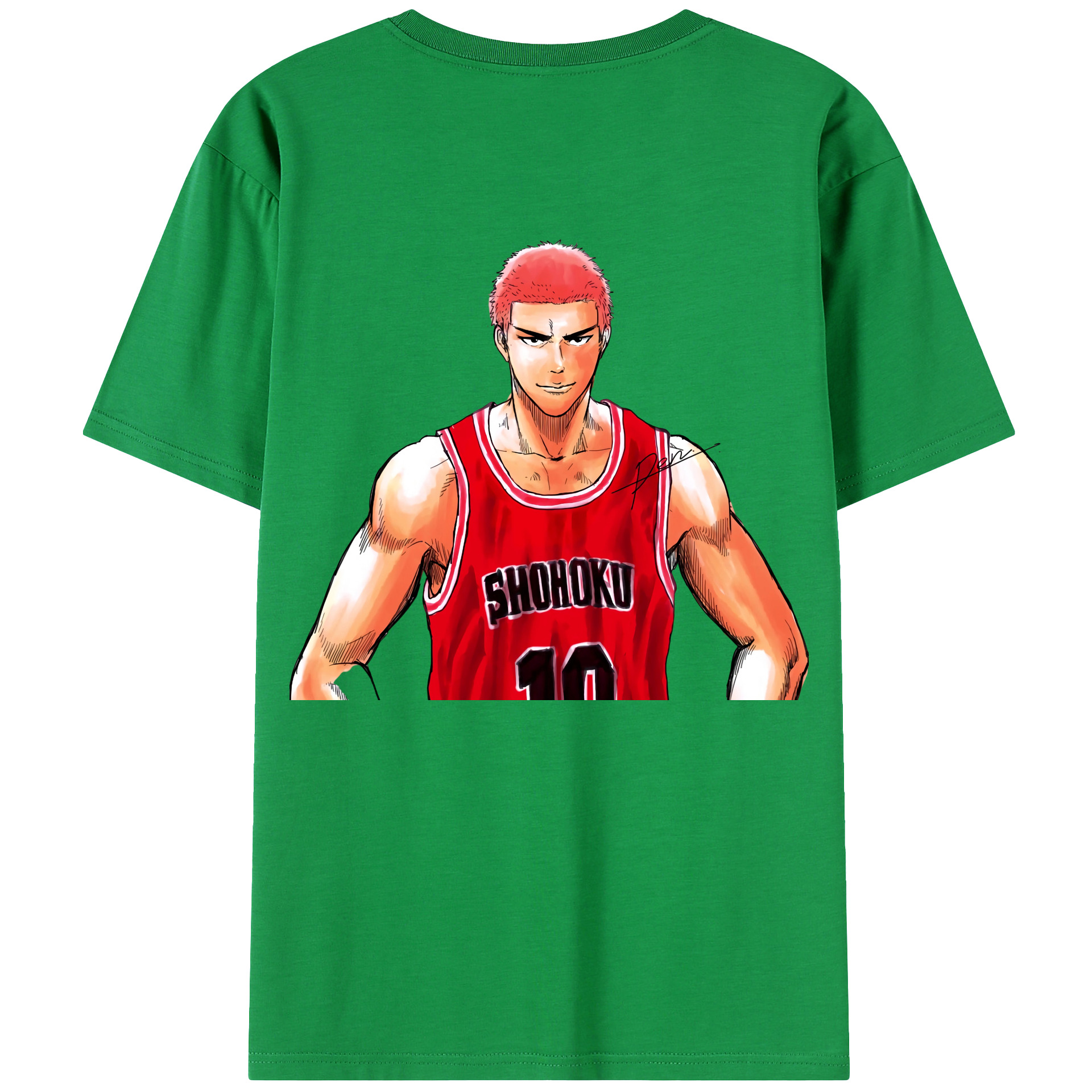 （画像用） SLAM DUNK／スラムダンク 綿100％ メンズ半袖Tシャツ（バックプリント） 通気性