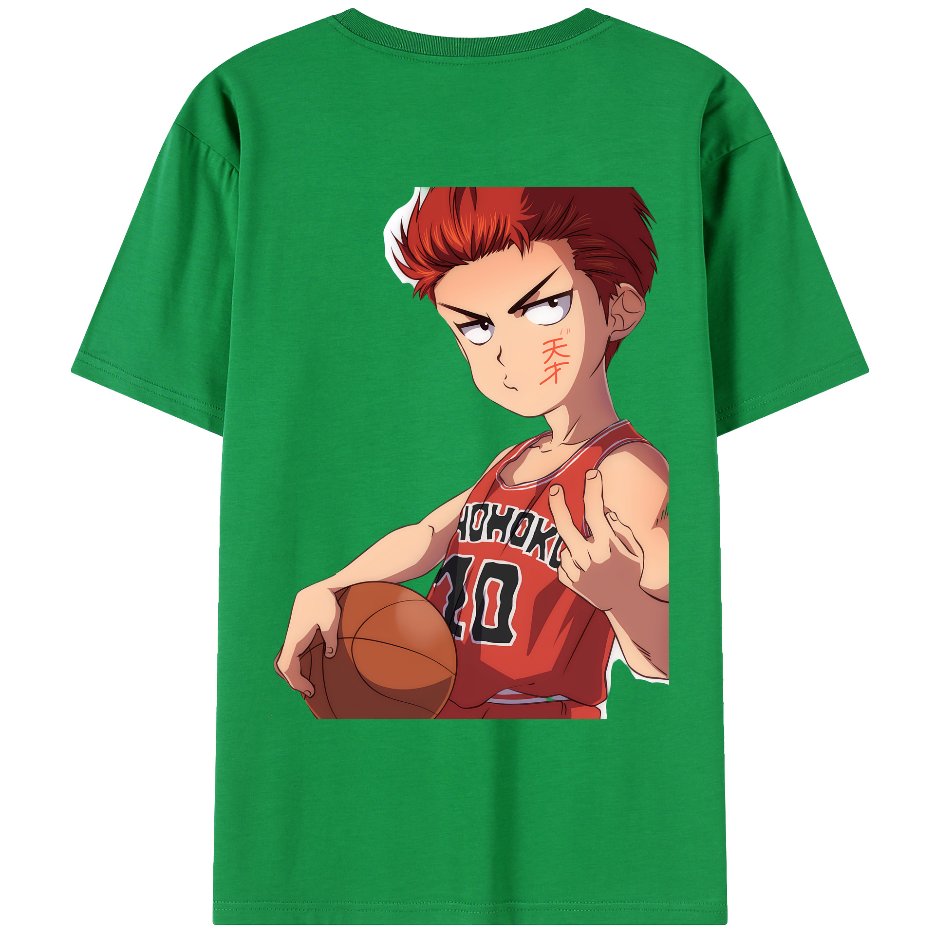 （画像用） SLAM DUNK／スラムダンク 綿100％ メンズ半袖Tシャツ（バックプリント） 通気性