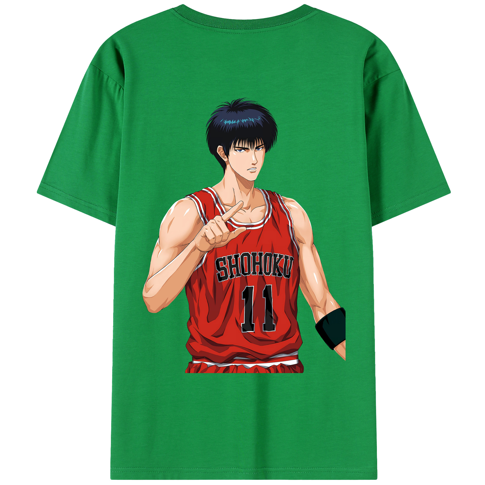 （画像用） SLAM DUNK／スラムダンク 綿100％ メンズ半袖Tシャツ（バックプリント） 通気性