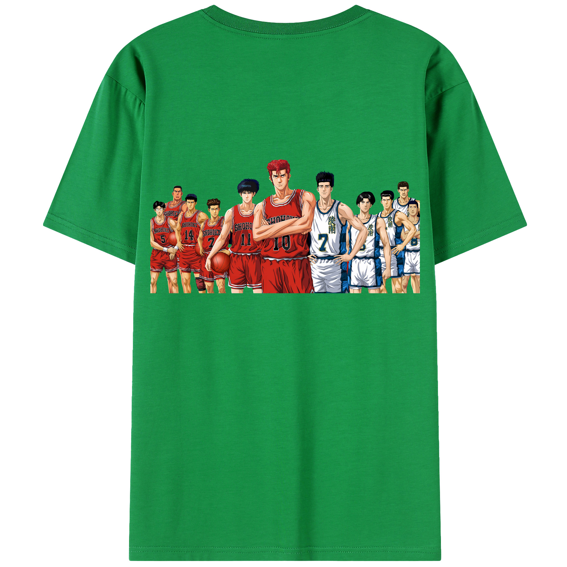 （画像用） SLAM DUNK／スラムダンク 綿100％ メンズ半袖Tシャツ（バックプリント） 通気性