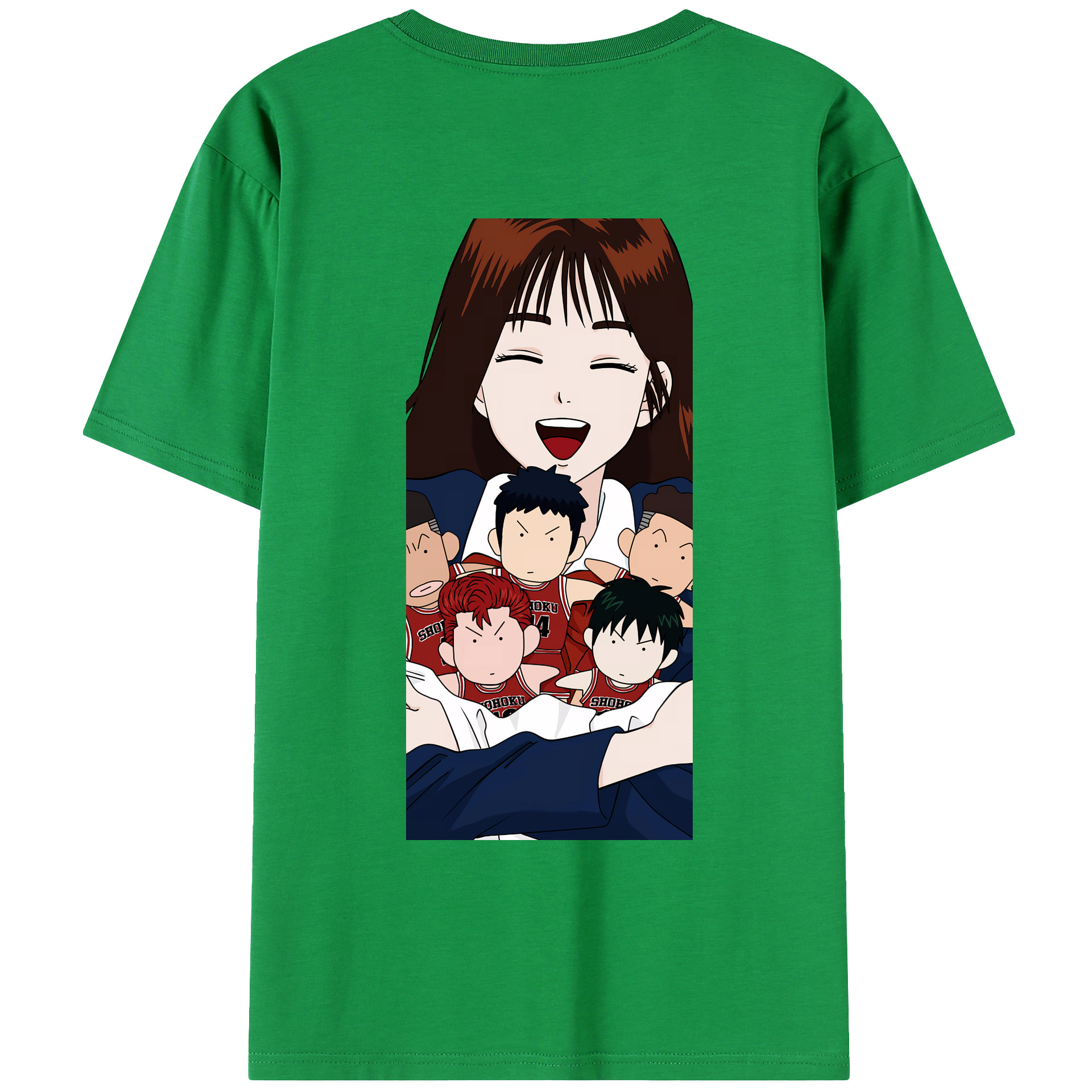 （画像用） SLAM DUNK／スラムダンク 綿100％ メンズ半袖Tシャツ（バックプリント） 通気性