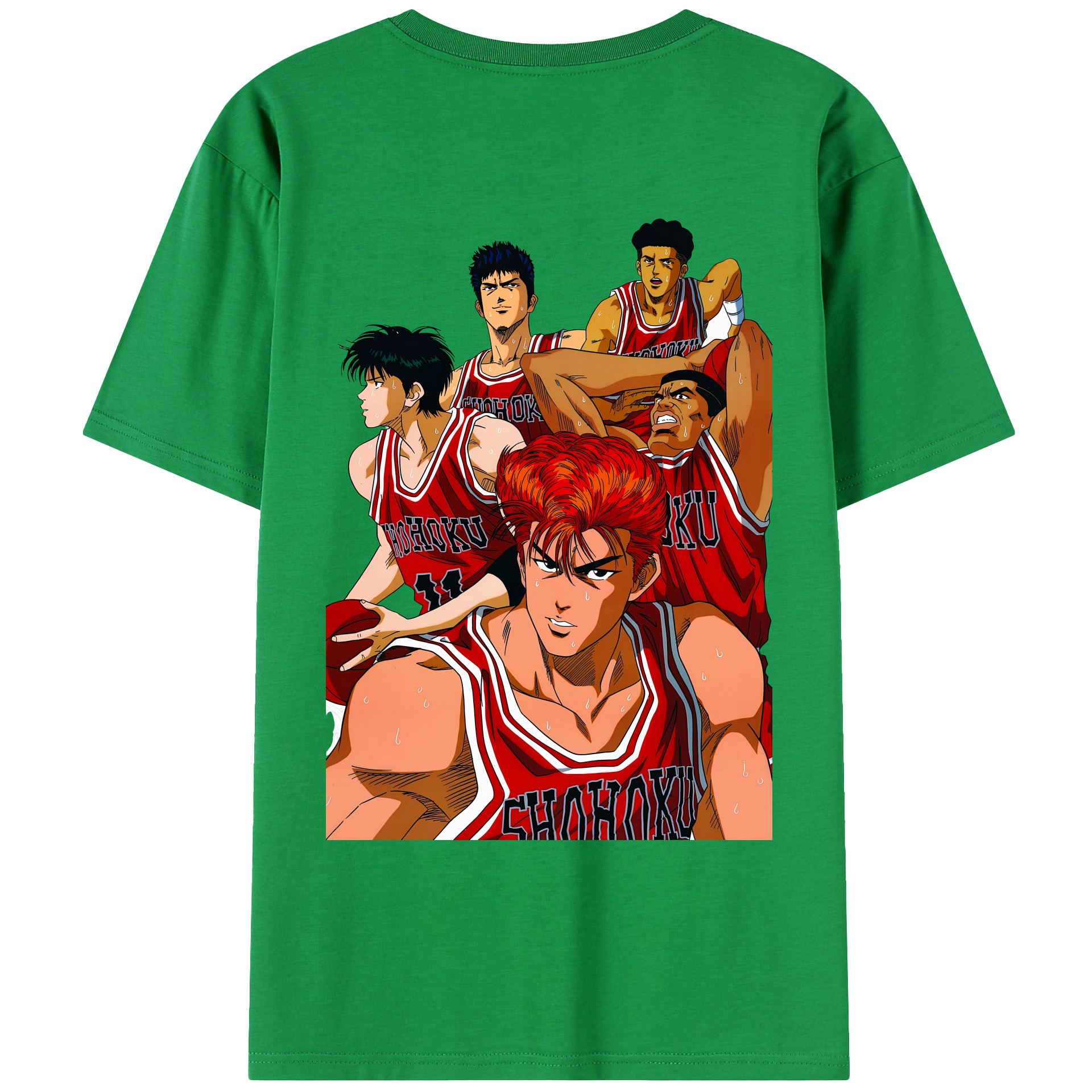 （画像用） SLAM DUNK／スラムダンク 綿100％ メンズ半袖Tシャツ（バックプリント） 通気性
