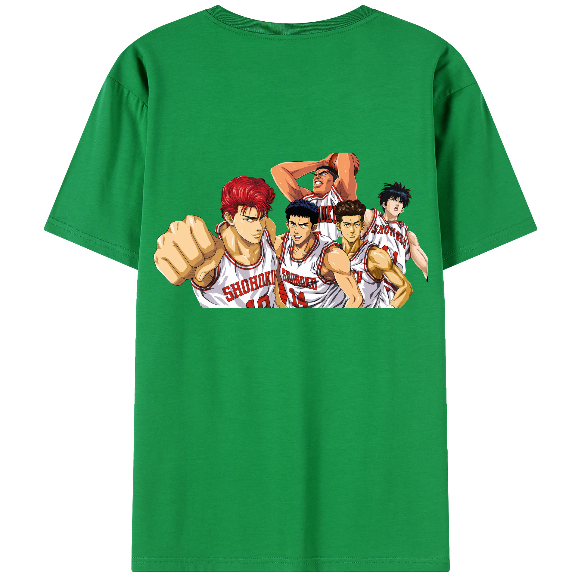 （画像用） SLAM DUNK／スラムダンク 綿100％ メンズ半袖Tシャツ（バックプリント） 通気性