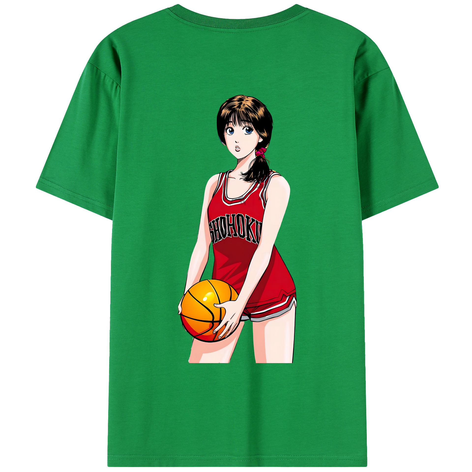 （画像用） SLAM DUNK／スラムダンク 綿100％ メンズ半袖Tシャツ（バックプリント） 通気性