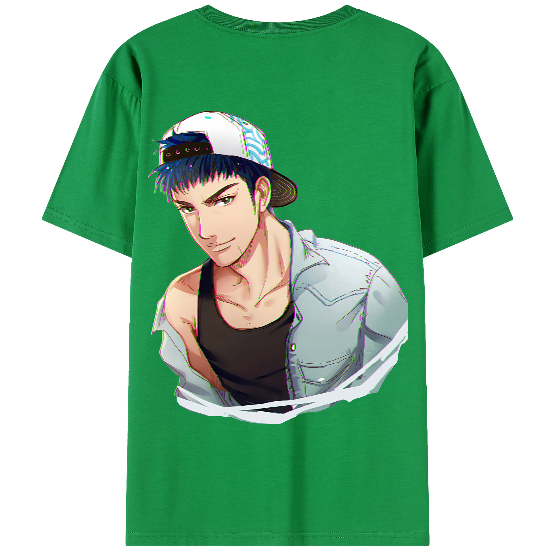 （画像用） SLAM DUNK／スラムダンク 綿100％ メンズ半袖Tシャツ（バックプリント） 通気性