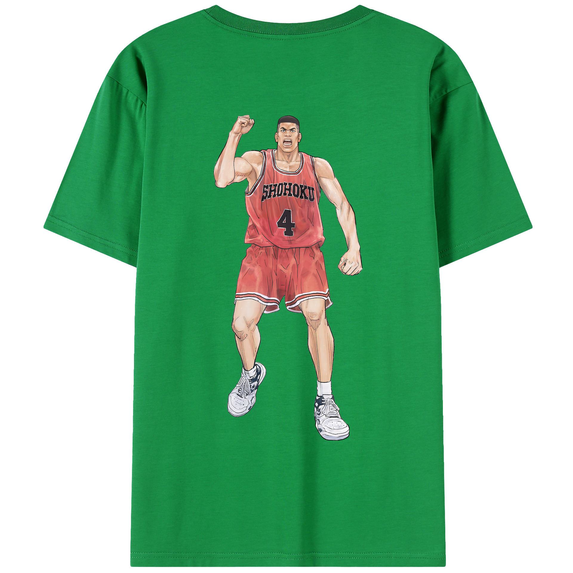 （画像用） SLAM DUNK／スラムダンク 綿100％ メンズ半袖Tシャツ（バックプリント） 通気性