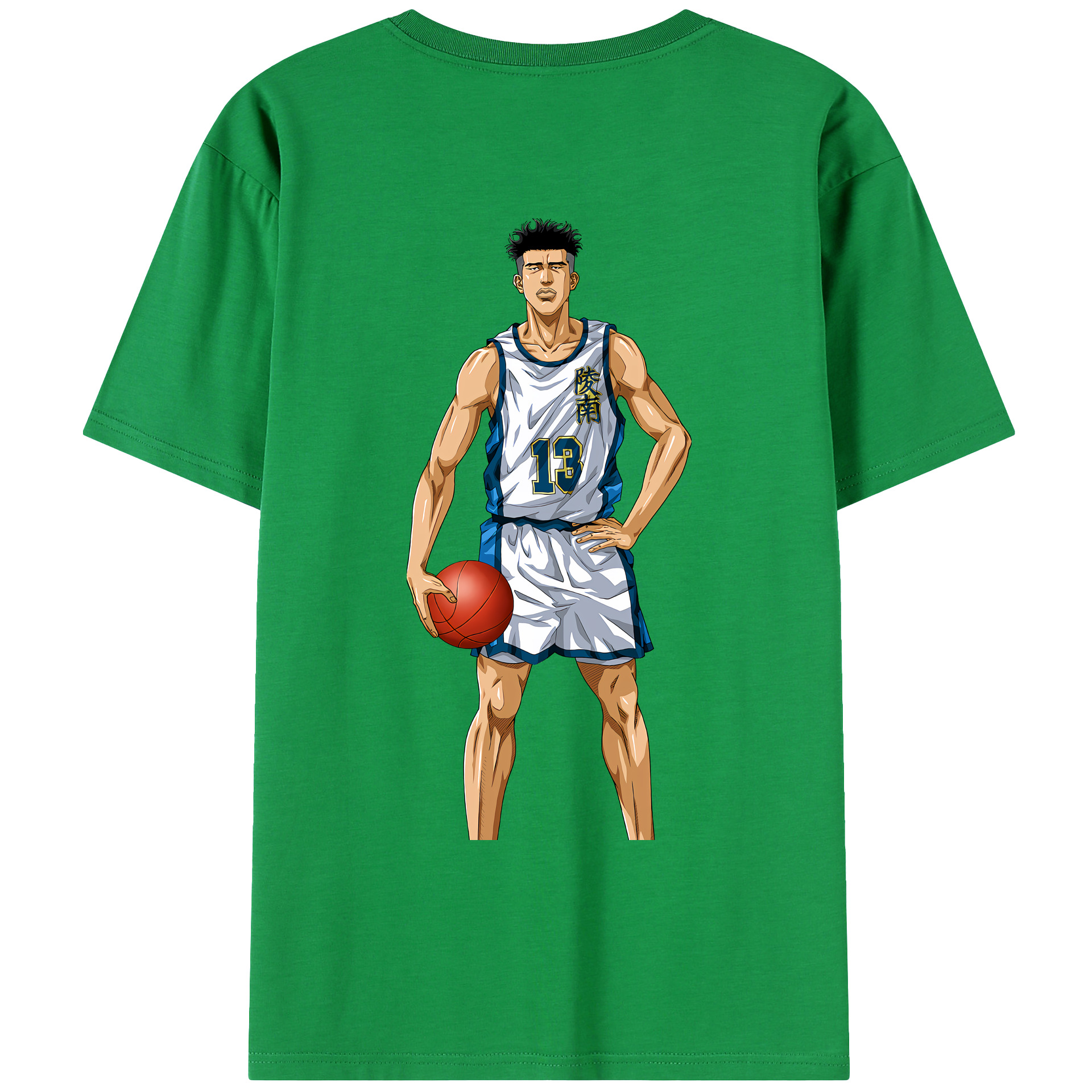 （画像用） SLAM DUNK／スラムダンク 綿100％ メンズ半袖Tシャツ（バックプリント） 通気性