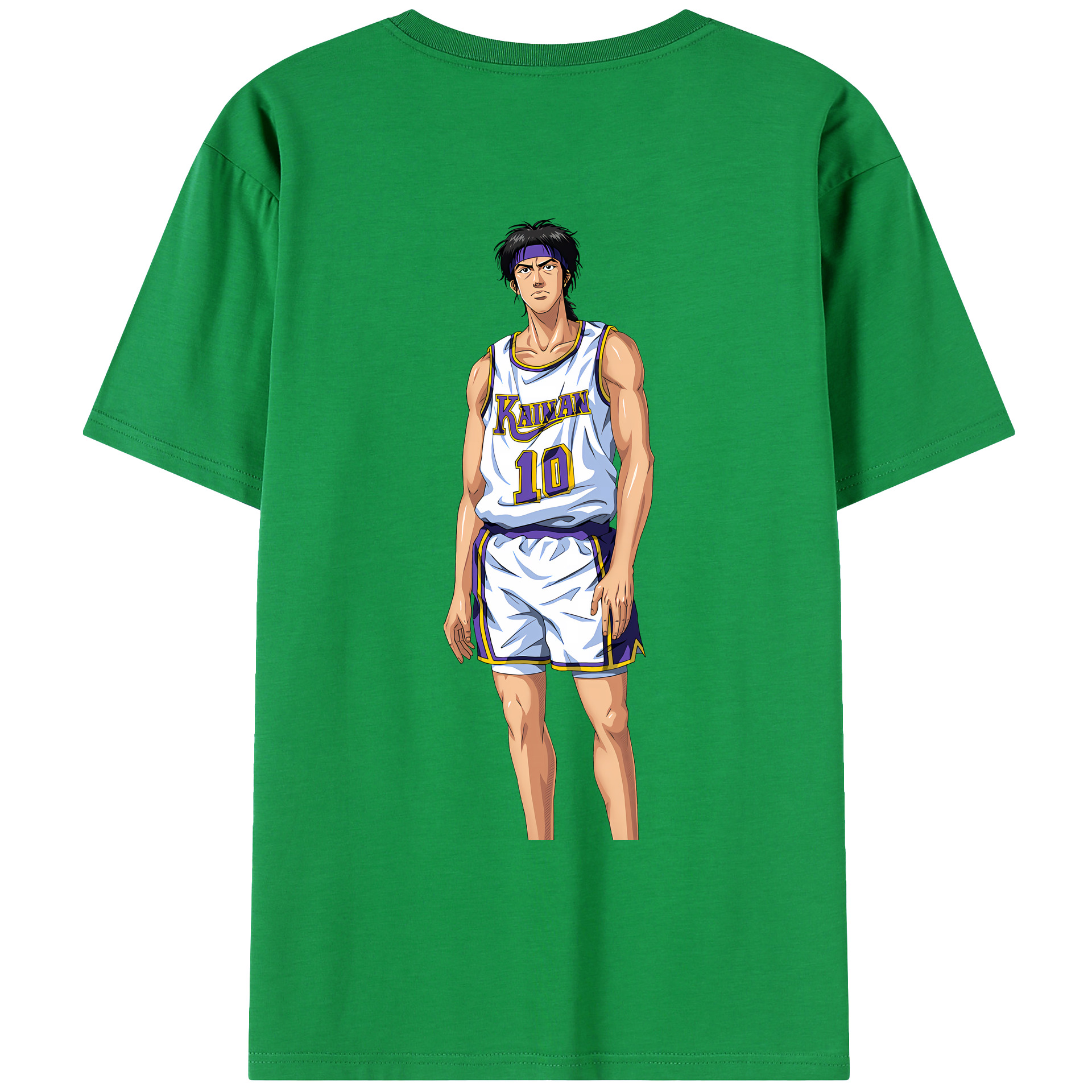 （画像用） SLAM DUNK／スラムダンク 綿100％ メンズ半袖Tシャツ（バックプリント） 通気性