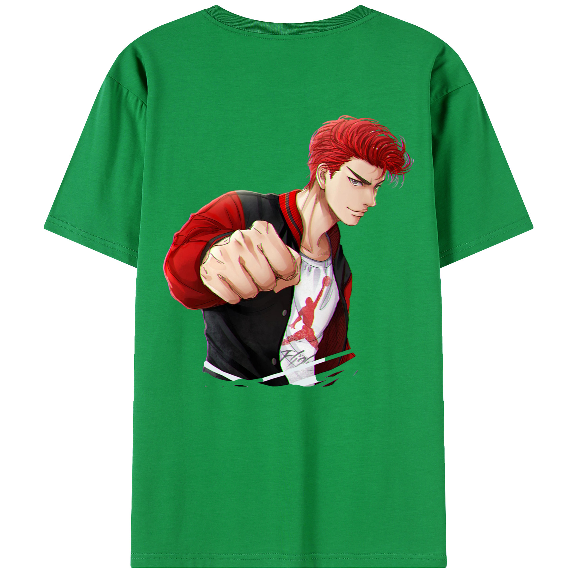 （画像用） SLAM DUNK／スラムダンク 綿100％ メンズ半袖Tシャツ（バックプリント） 通気性