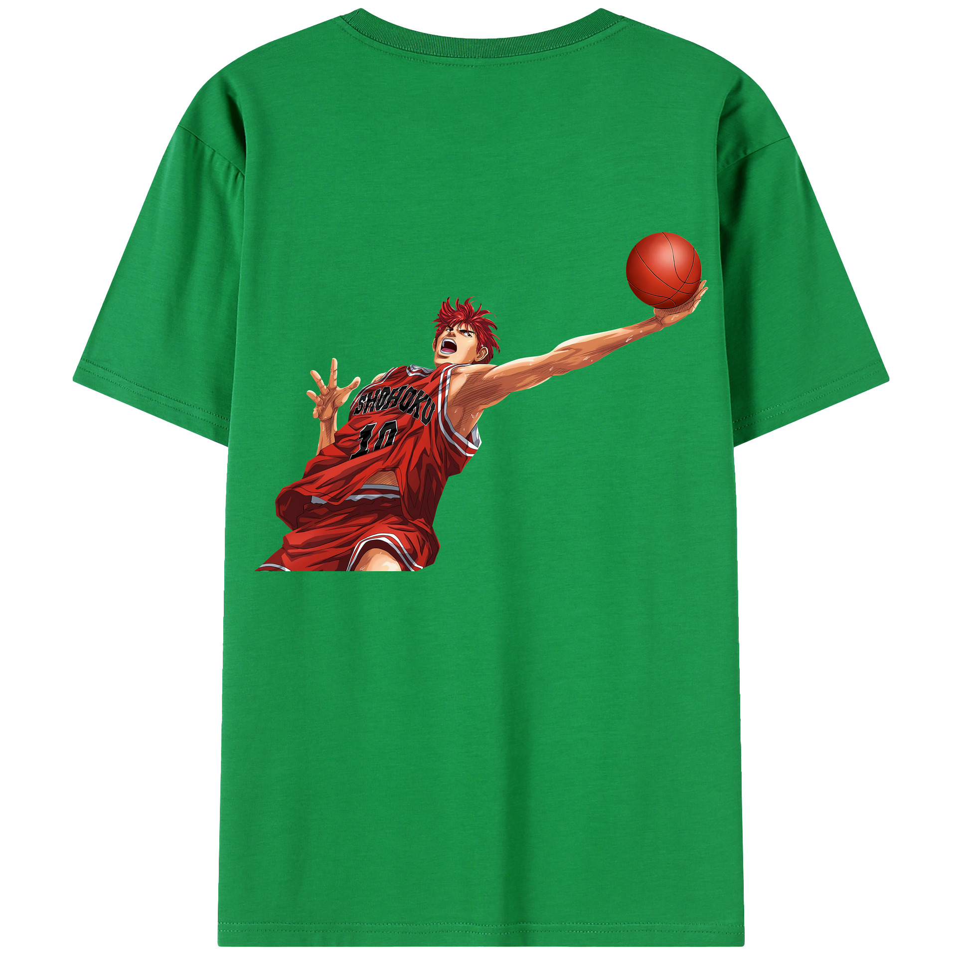 （画像用） SLAM DUNK／スラムダンク 綿100％ メンズ半袖Tシャツ（バックプリント） 通気性