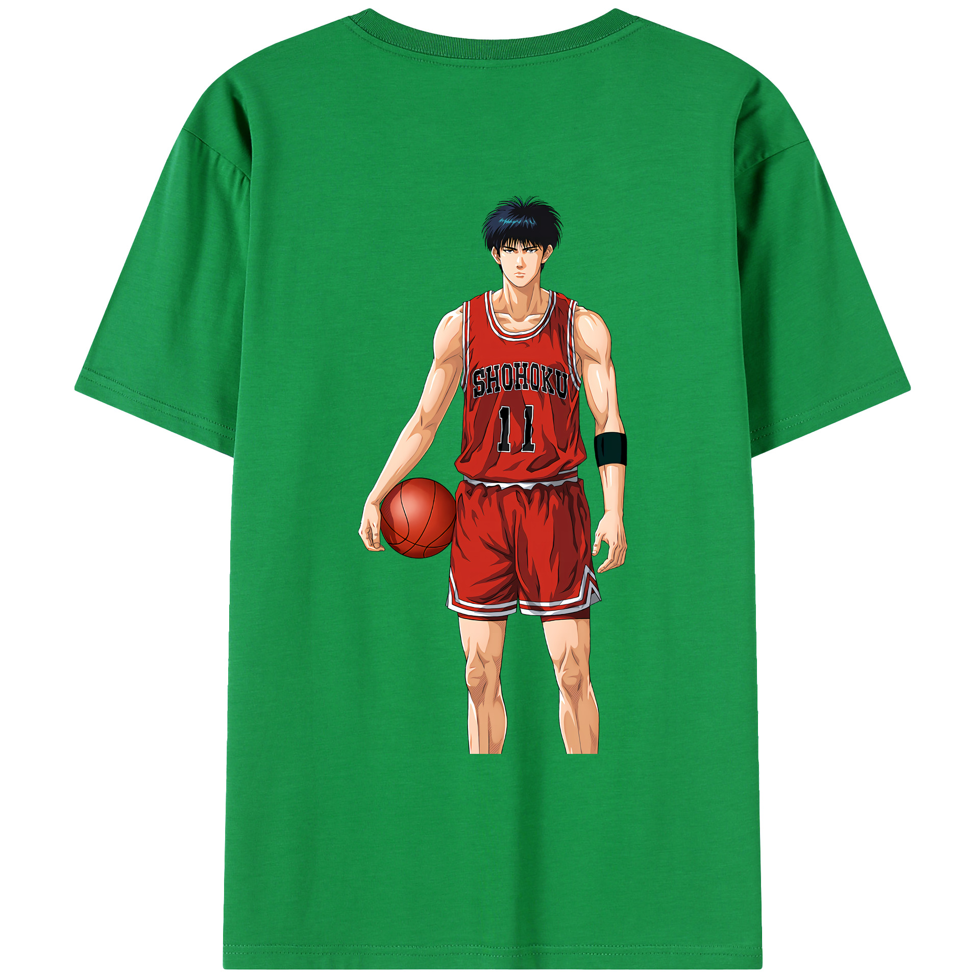（画像用） SLAM DUNK／スラムダンク 綿100％ メンズ半袖Tシャツ（バックプリント） 通気性