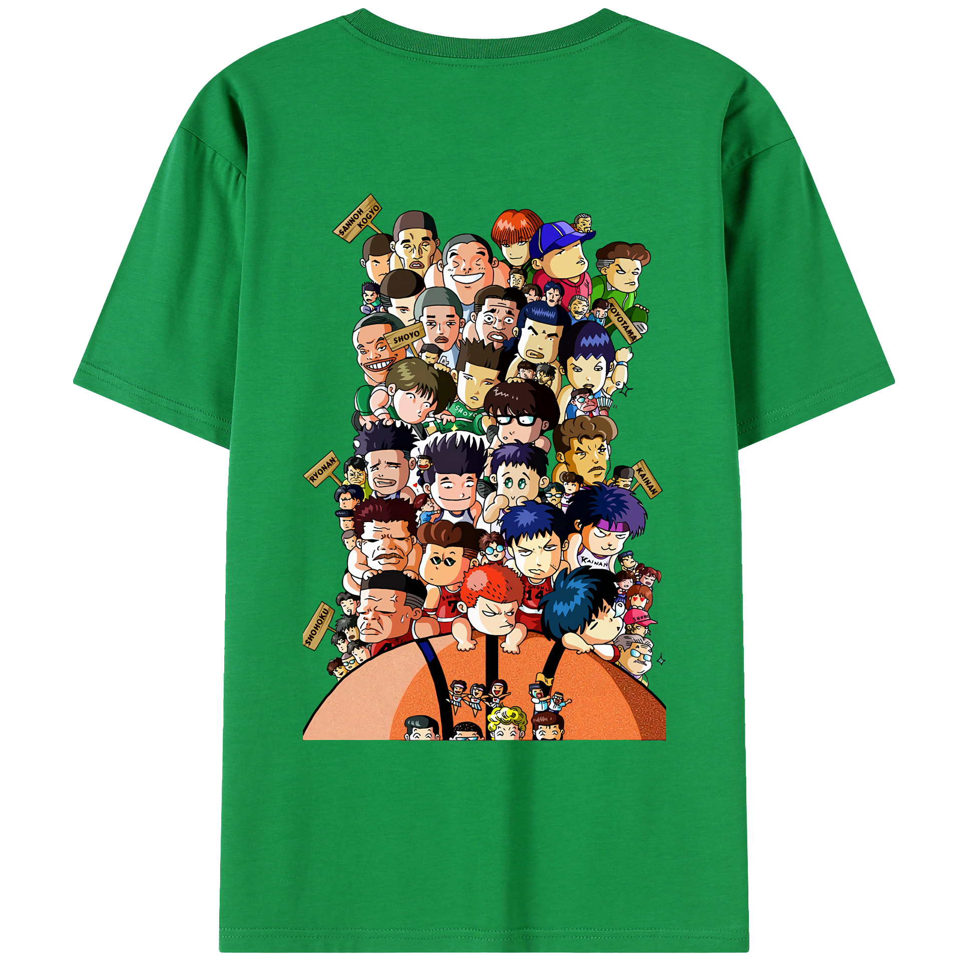 （画像用） SLAM DUNK／スラムダンク 綿100％ メンズ半袖Tシャツ（バックプリント） 通気性