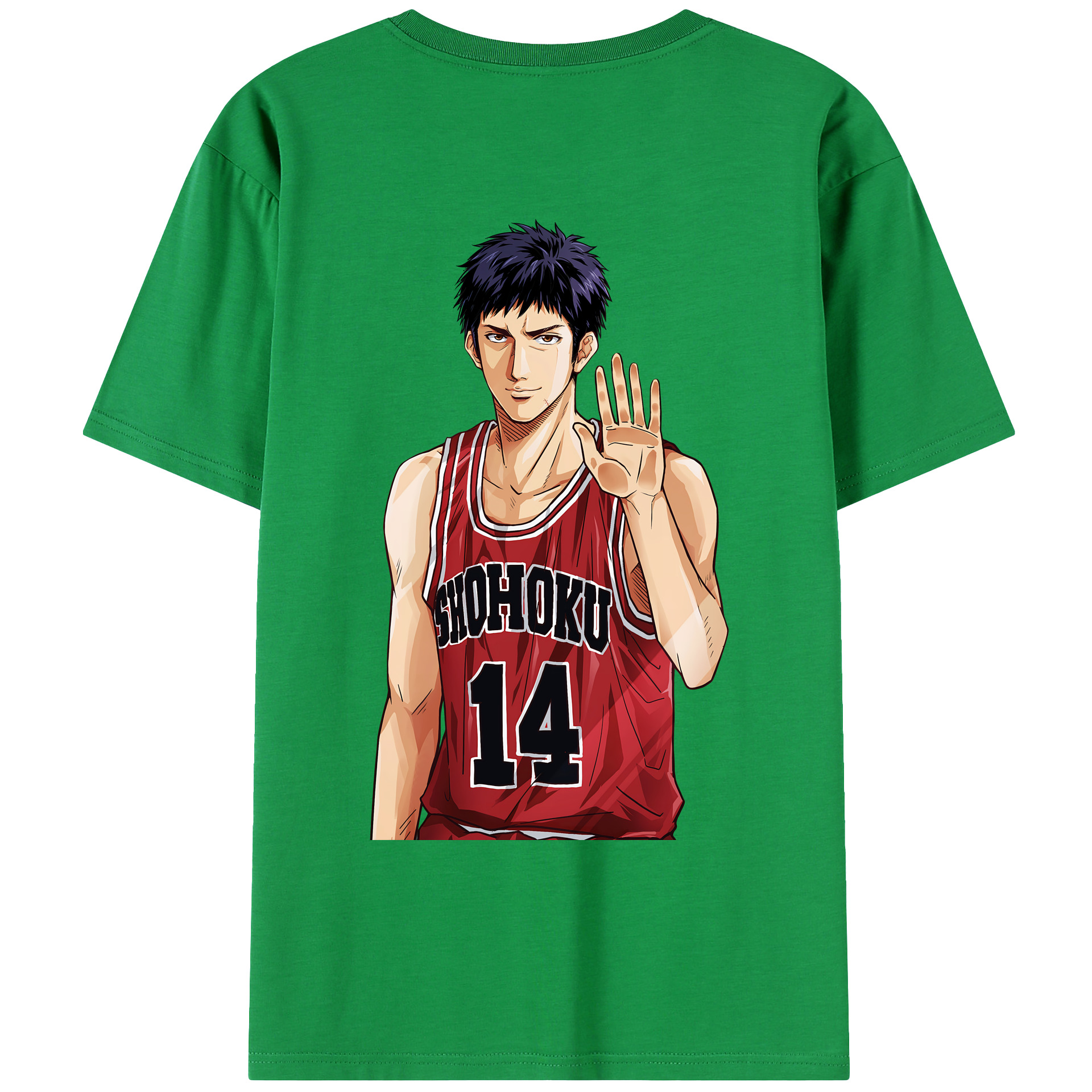 （画像用） SLAM DUNK／スラムダンク 綿100％ メンズ半袖Tシャツ（バックプリント） 通気性