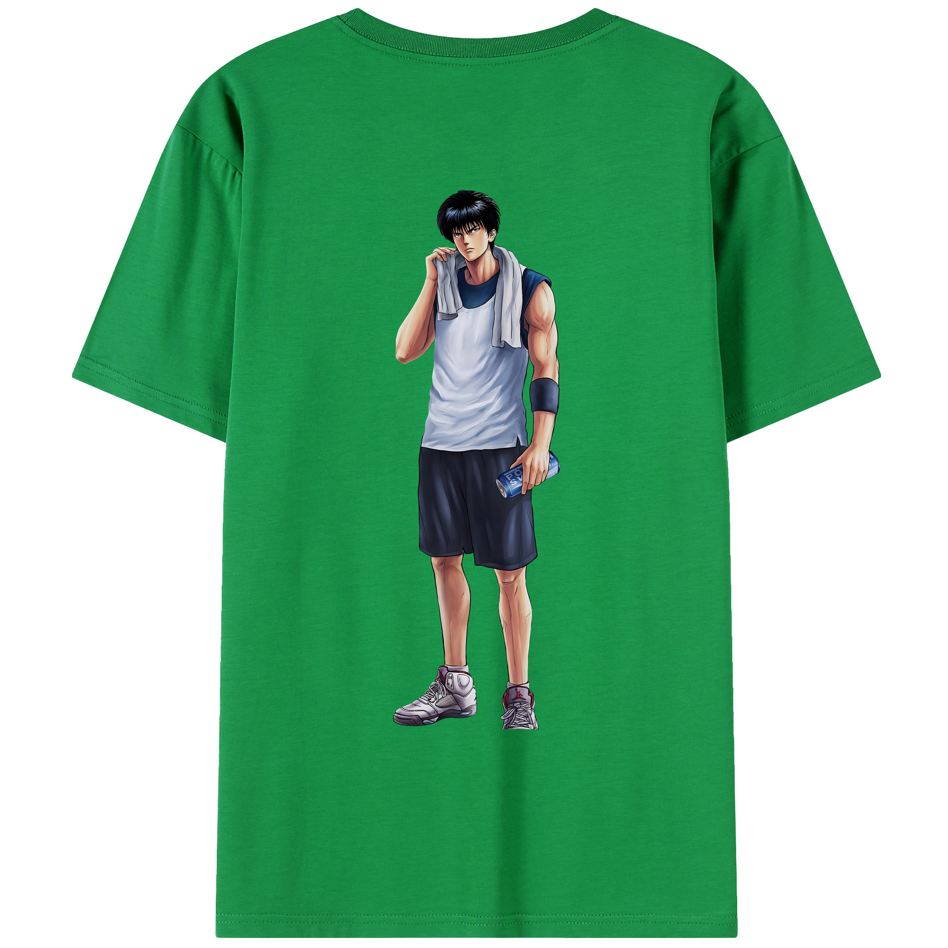 （画像用） SLAM DUNK／スラムダンク 綿100％ メンズ半袖Tシャツ（バックプリント） 通気性