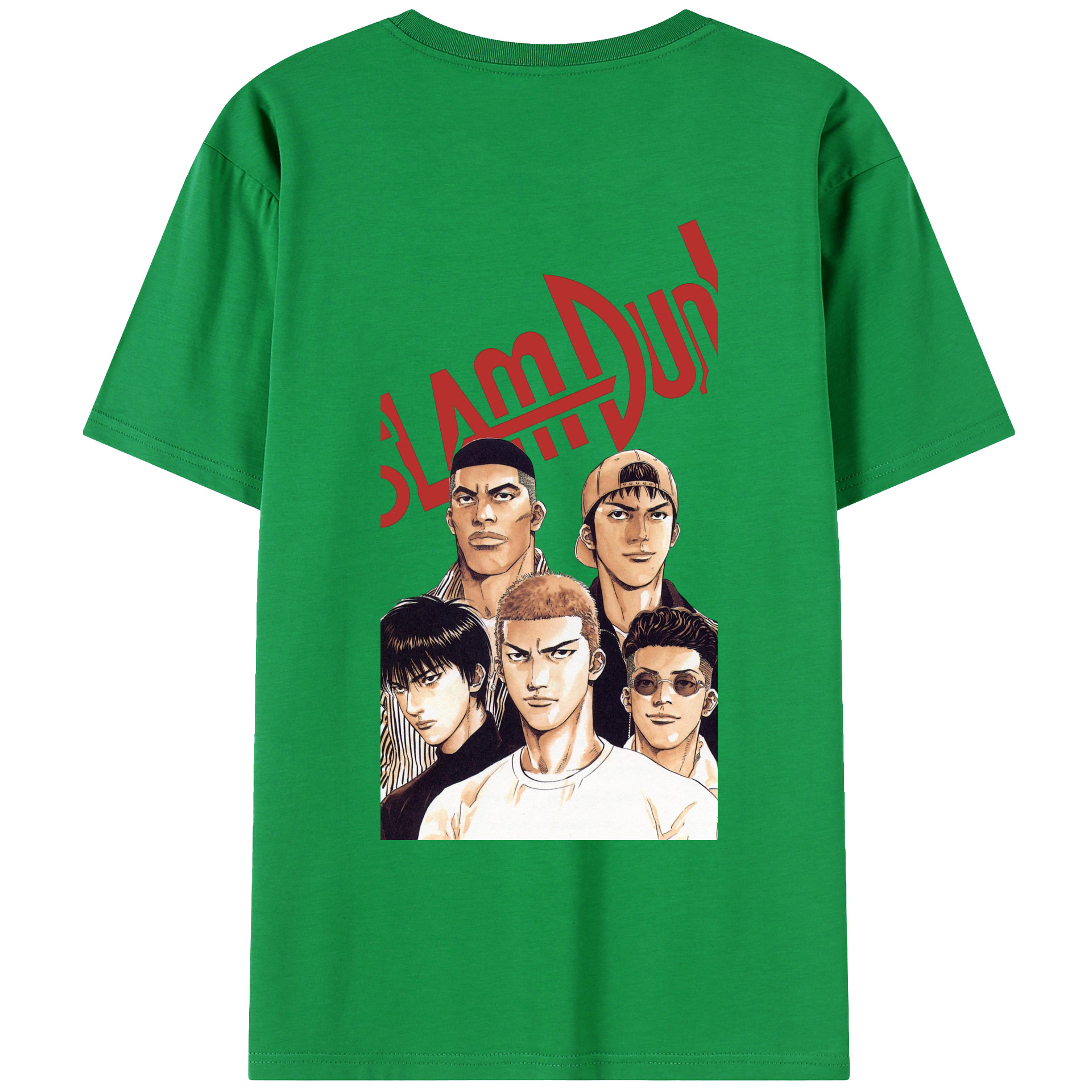 （画像用） SLAM DUNK／スラムダンク 綿100％ メンズ半袖Tシャツ（バックプリント） 通気性