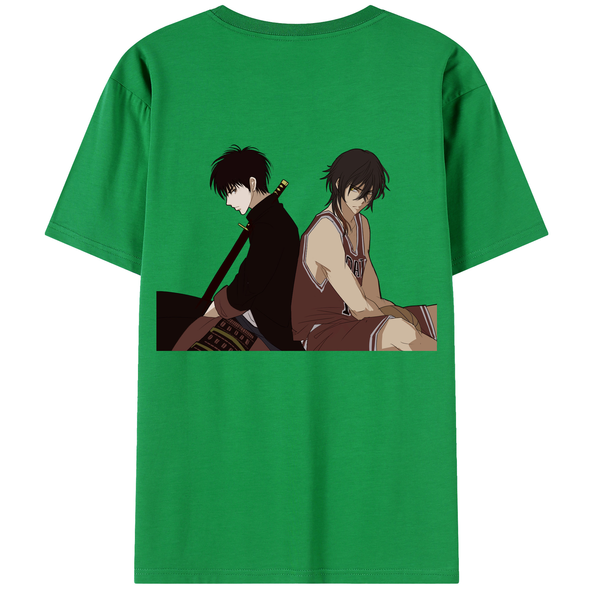 （画像用） SLAM DUNK／スラムダンク 綿100％ メンズ半袖Tシャツ（バックプリント） 通気性