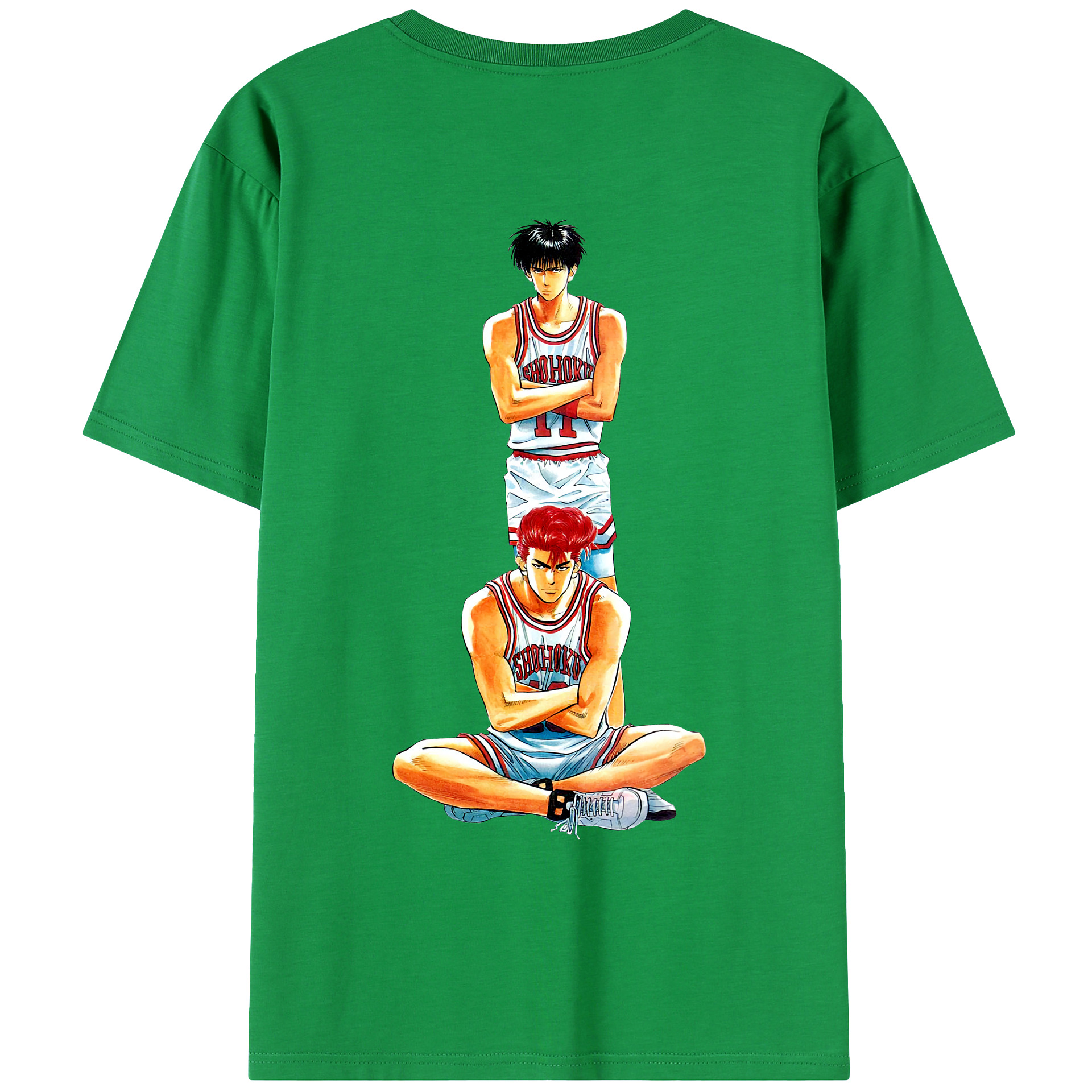 （画像用） SLAM DUNK／スラムダンク 綿100％ メンズ半袖Tシャツ（バックプリント） 通気性