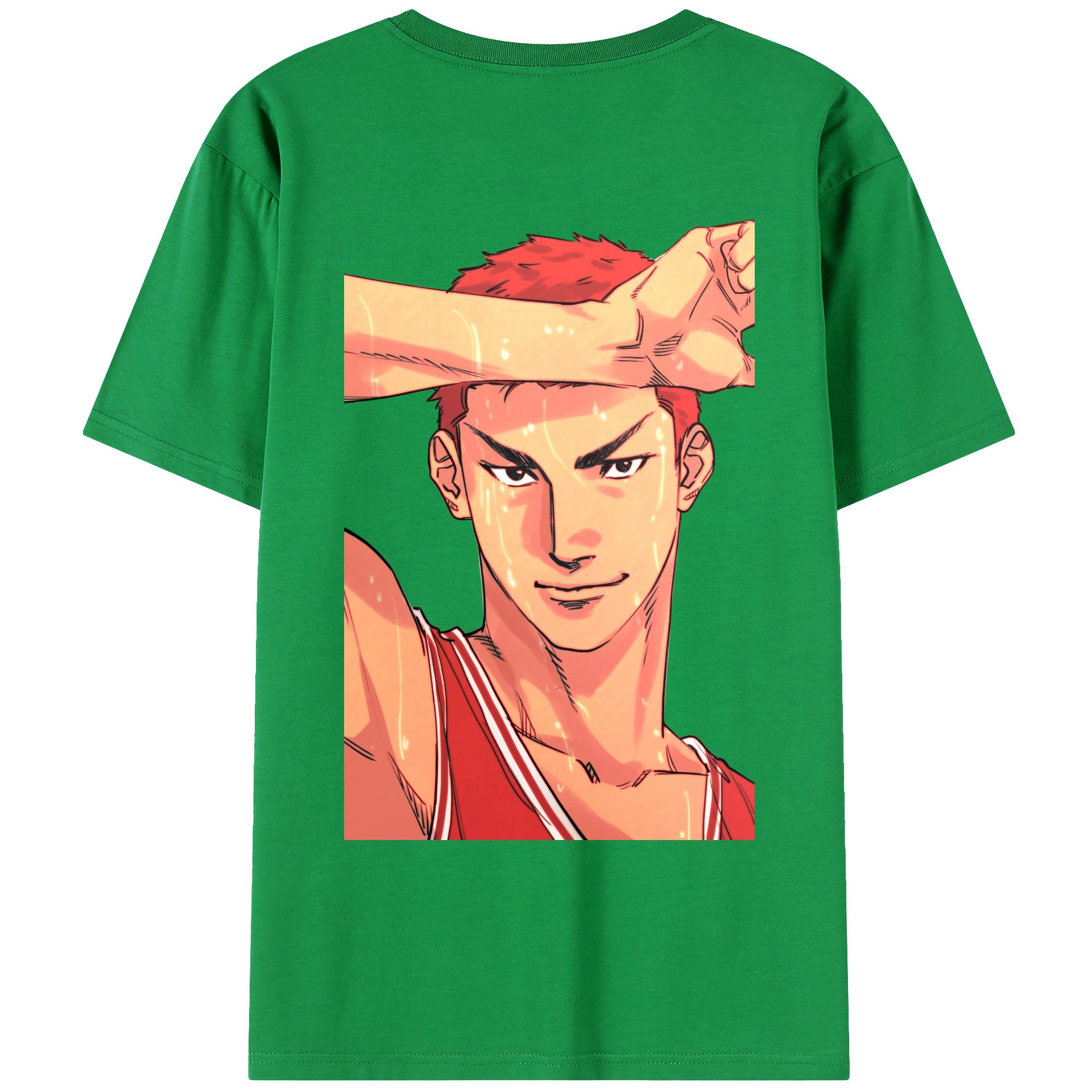 （画像用） SLAM DUNK／スラムダンク 綿100％ メンズ半袖Tシャツ（バックプリント） 通気性