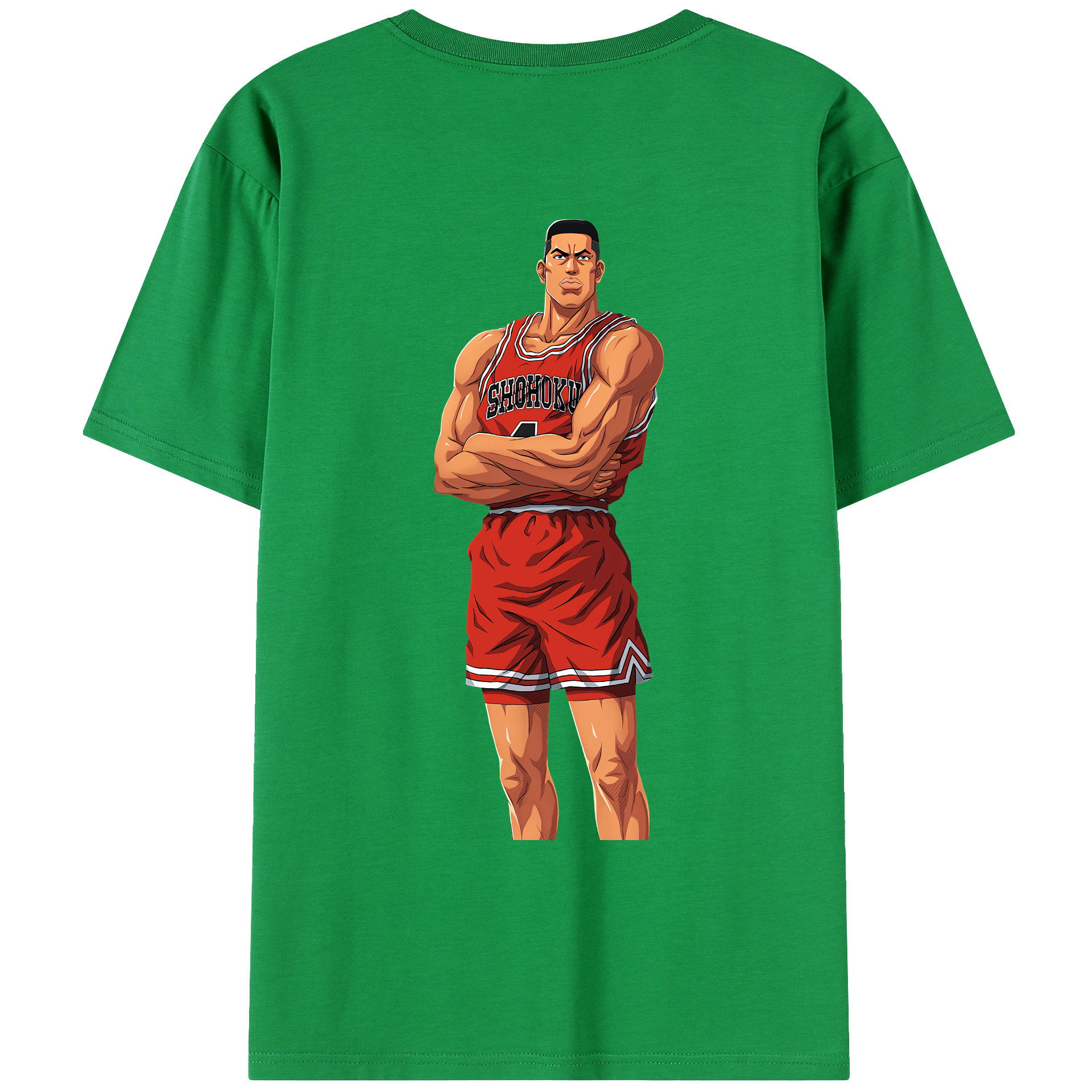（画像用） SLAM DUNK／スラムダンク 綿100％ メンズ半袖Tシャツ（バックプリント） 通気性