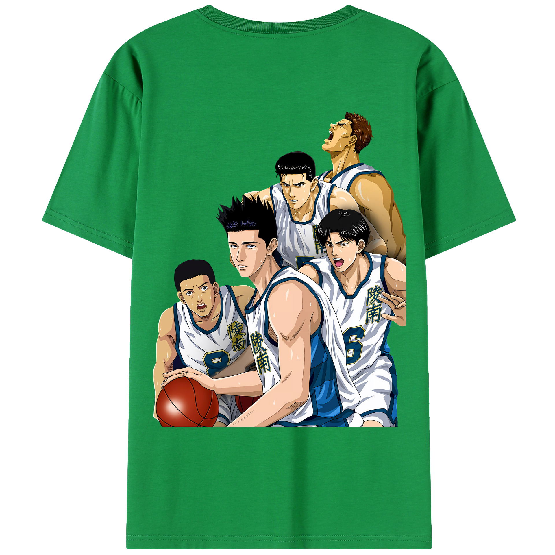 （画像用） SLAM DUNK／スラムダンク 綿100％ メンズ半袖Tシャツ（バックプリント） 通気性