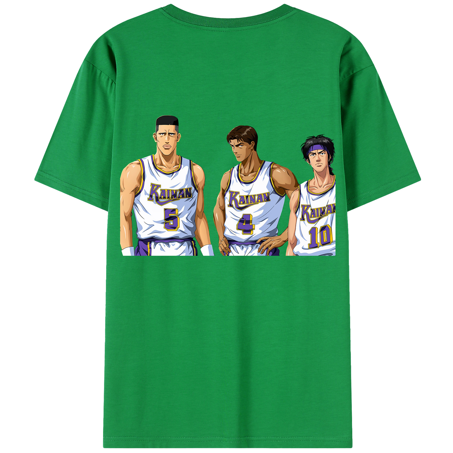 （画像用） SLAM DUNK／スラムダンク 綿100％ メンズ半袖Tシャツ（バックプリント） 通気性