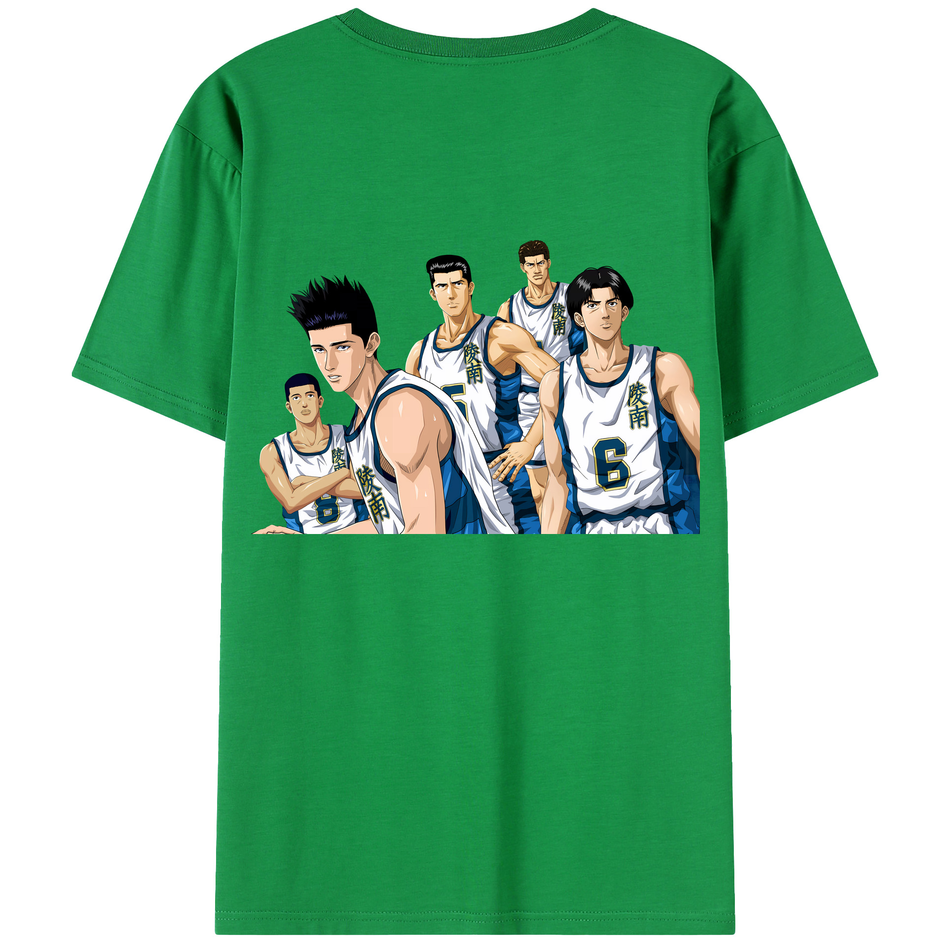 （画像用） SLAM DUNK／スラムダンク 綿100％ メンズ半袖Tシャツ（バックプリント） 通気性
