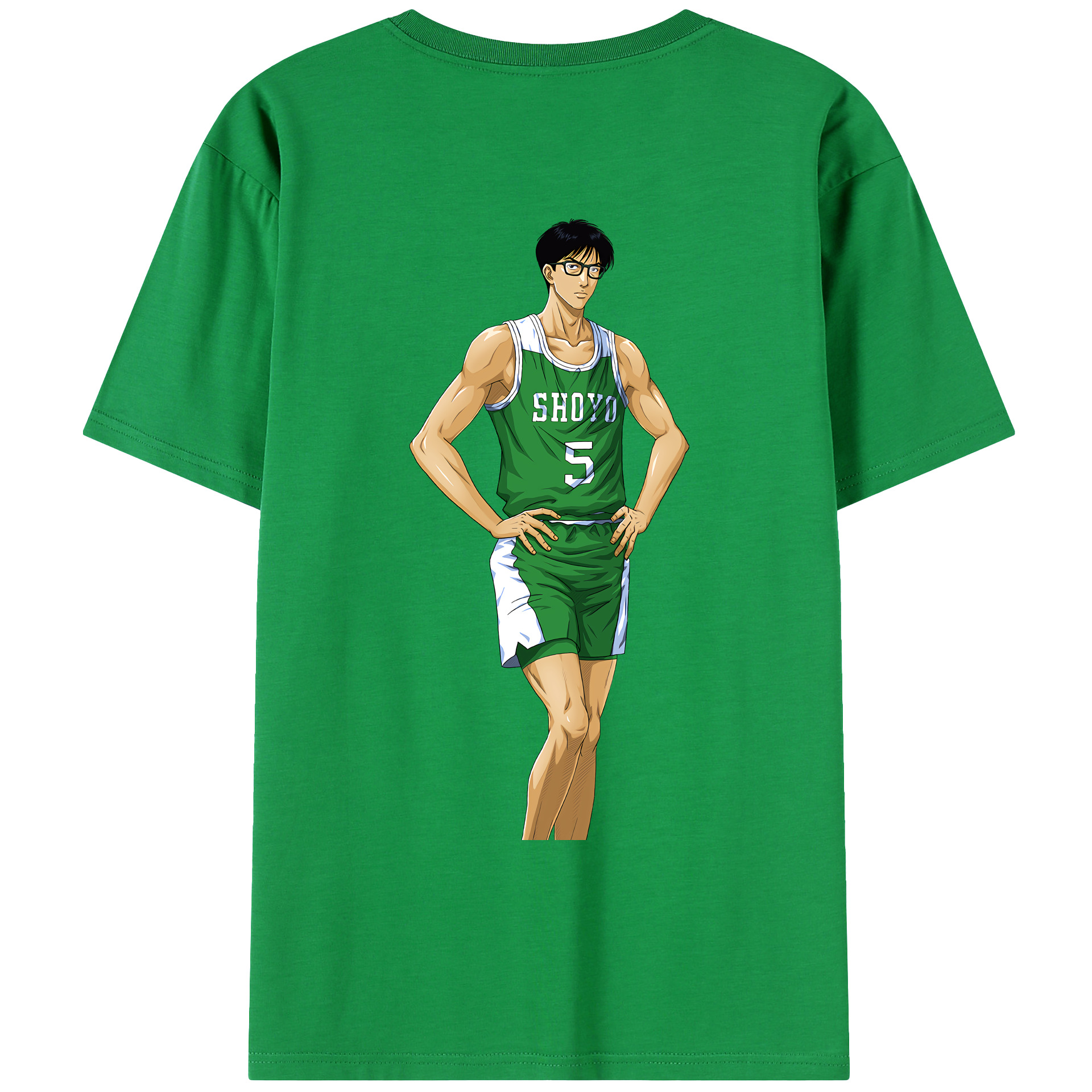 （画像用） SLAM DUNK／スラムダンク 綿100％ メンズ半袖Tシャツ（バックプリント） 通気性