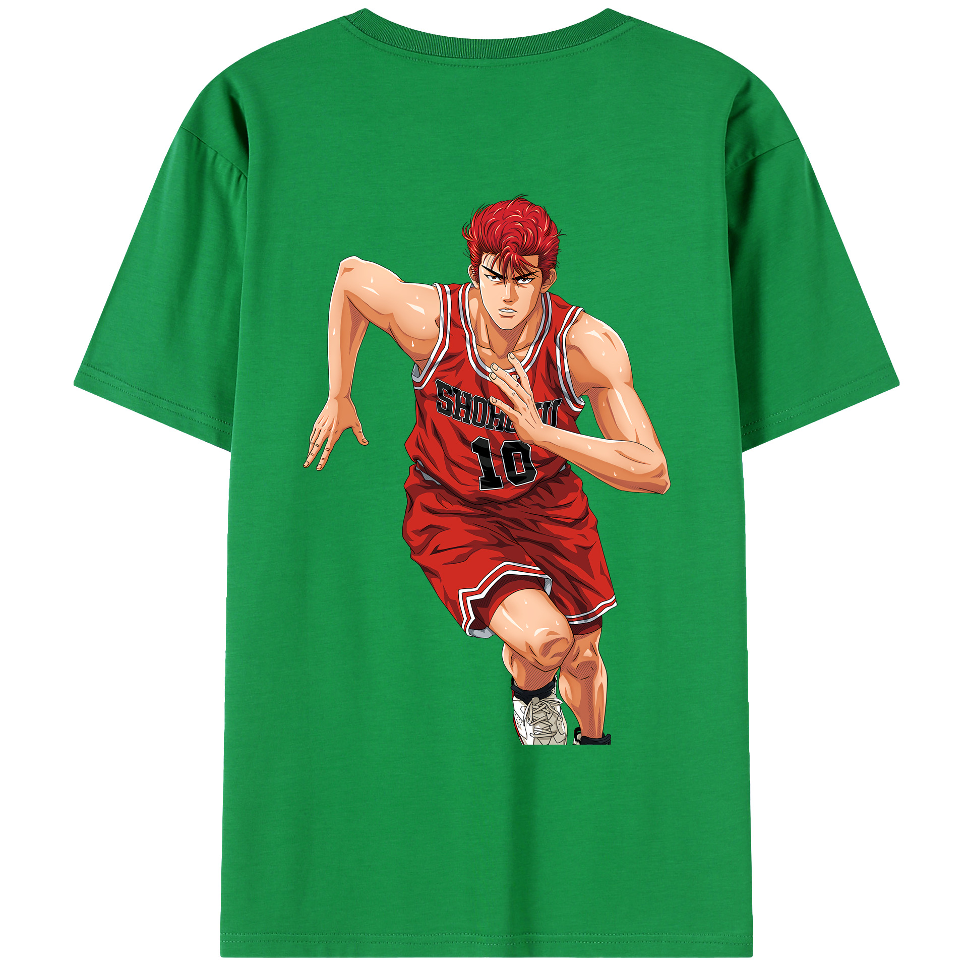（画像用） SLAM DUNK／スラムダンク 綿100％ メンズ半袖Tシャツ（バックプリント） 通気性