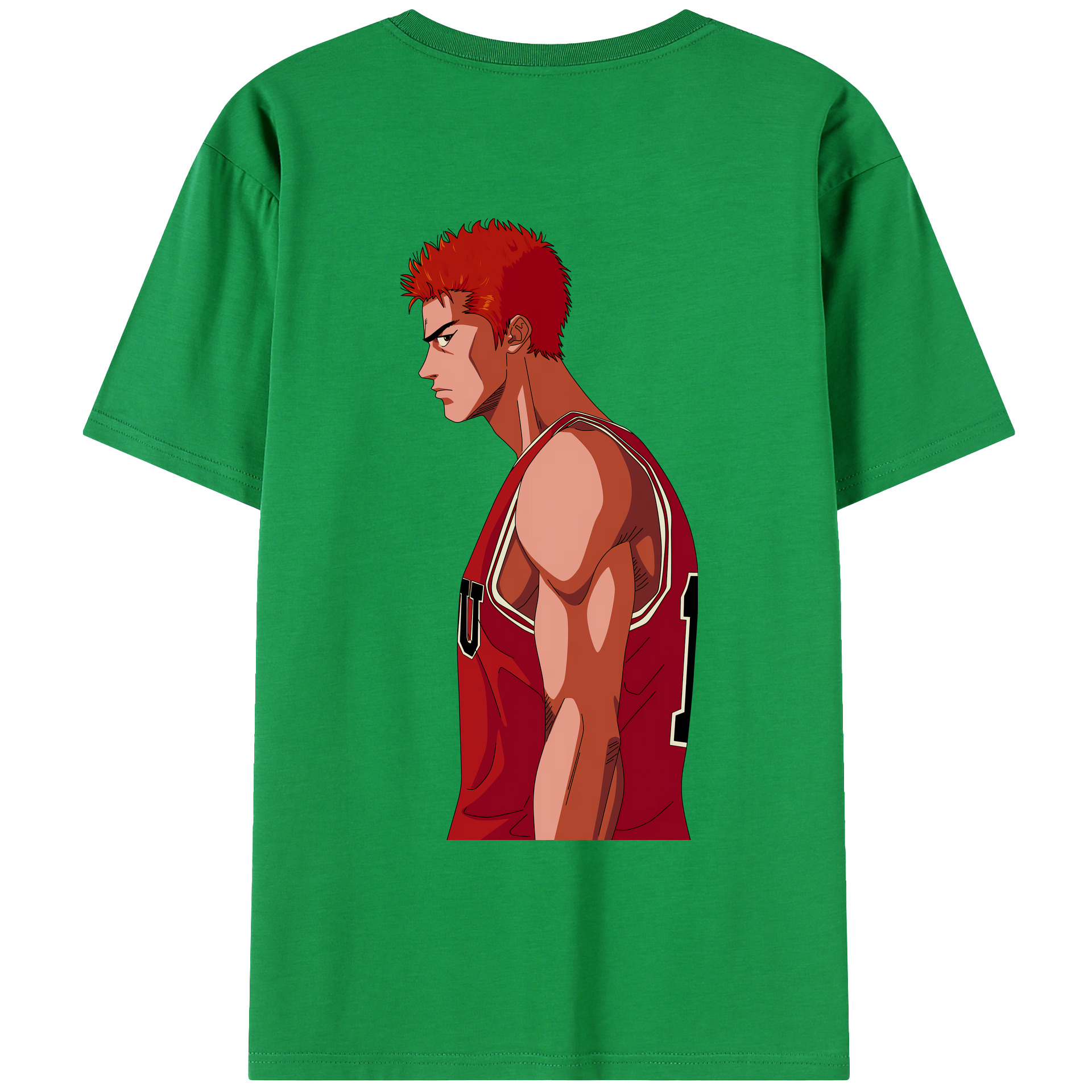 （画像用） SLAM DUNK／スラムダンク 綿100％ メンズ半袖Tシャツ（バックプリント） 通気性
