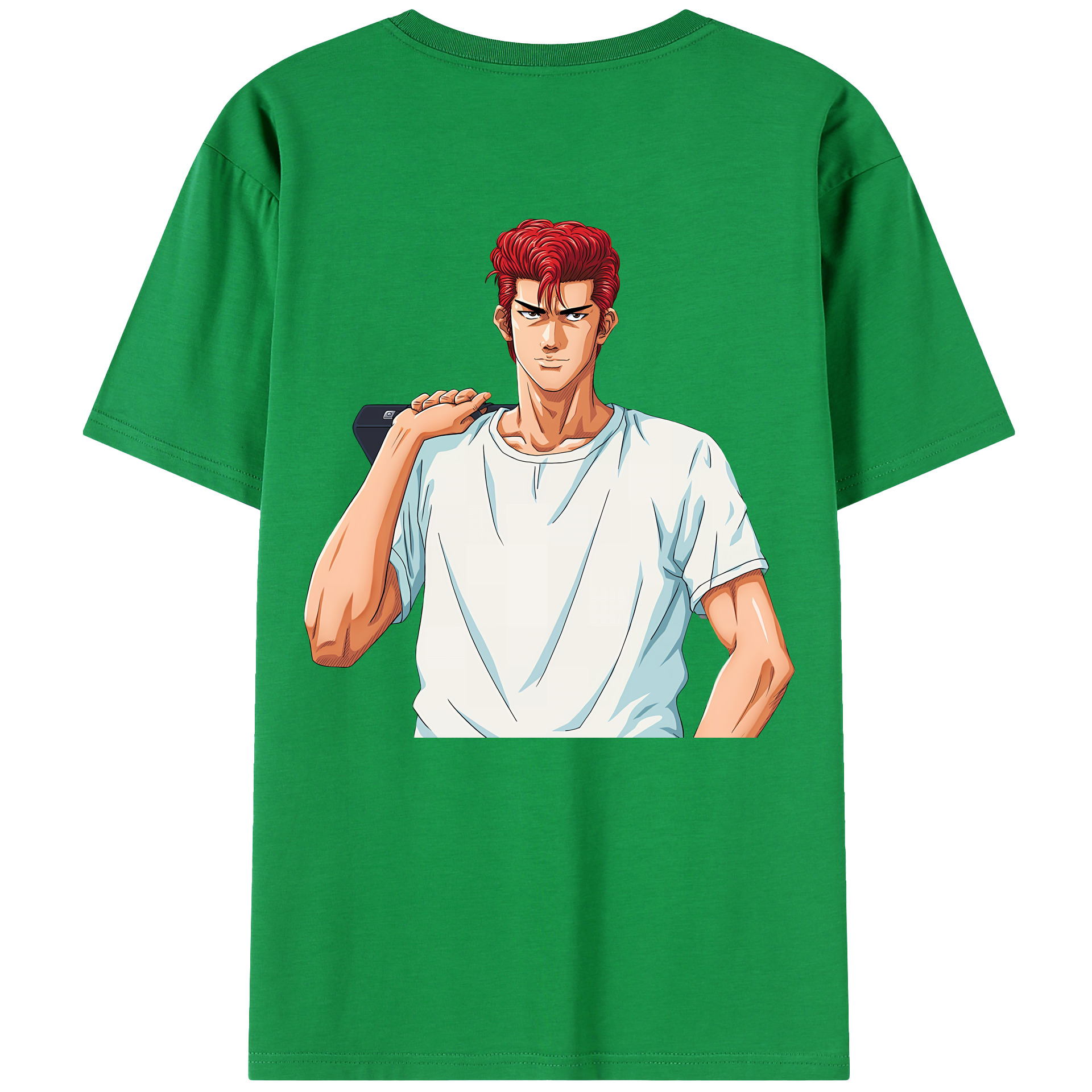 （画像用） SLAM DUNK／スラムダンク 綿100％ メンズ半袖Tシャツ（バックプリント） 通気性