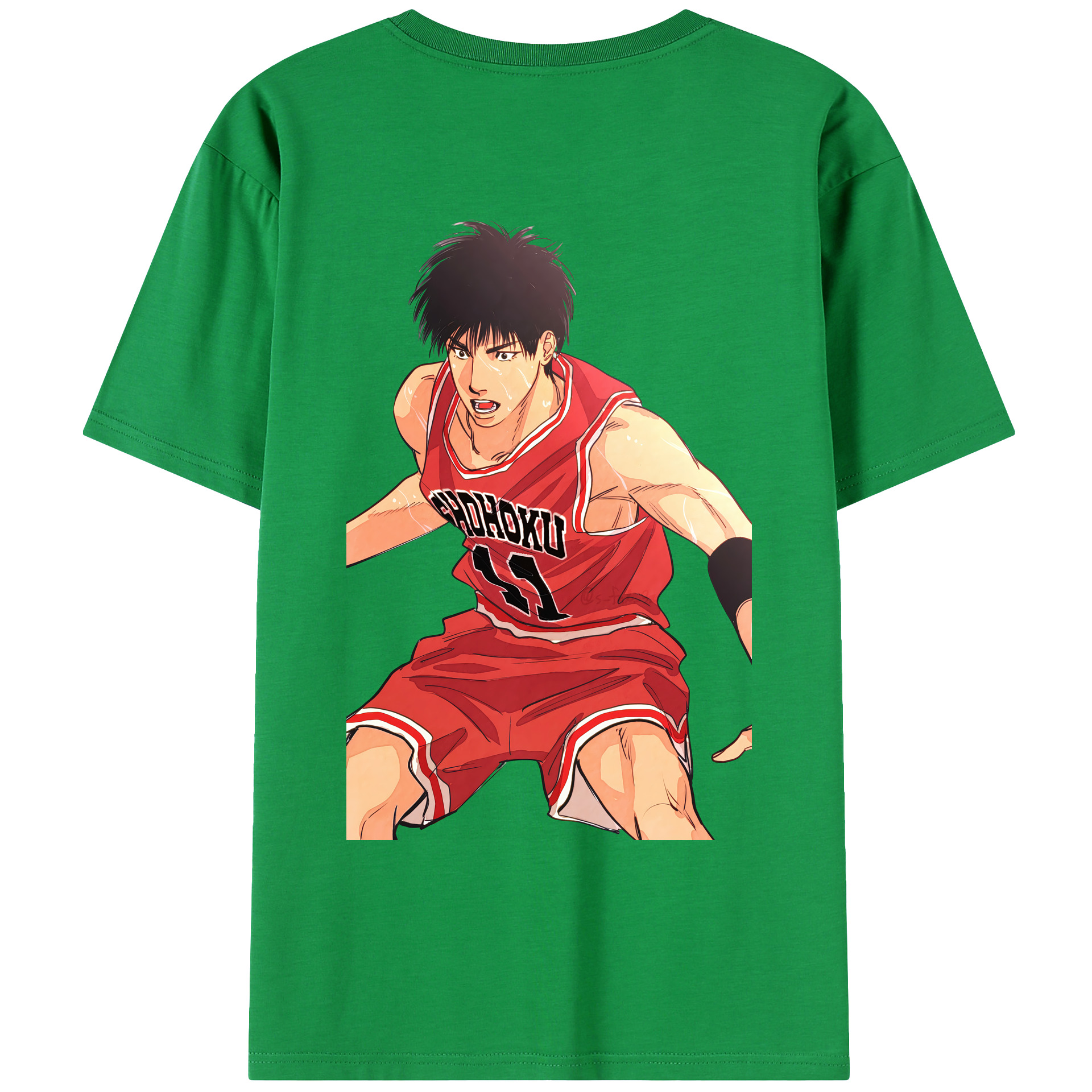 （画像用） SLAM DUNK／スラムダンク 綿100％ メンズ半袖Tシャツ（バックプリント） 通気性