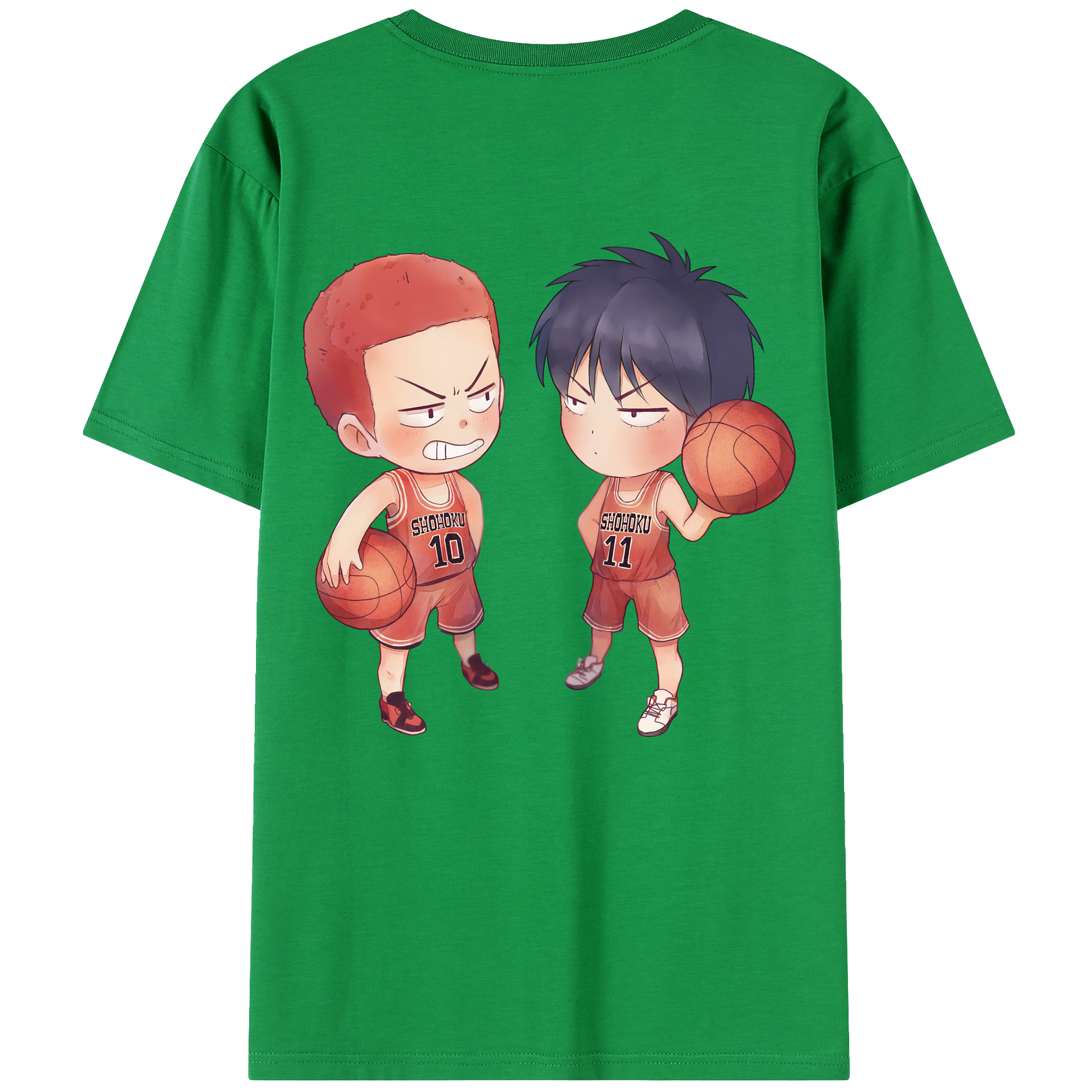 （画像用） SLAM DUNK／スラムダンク 綿100％ メンズ半袖Tシャツ（バックプリント） 通気性