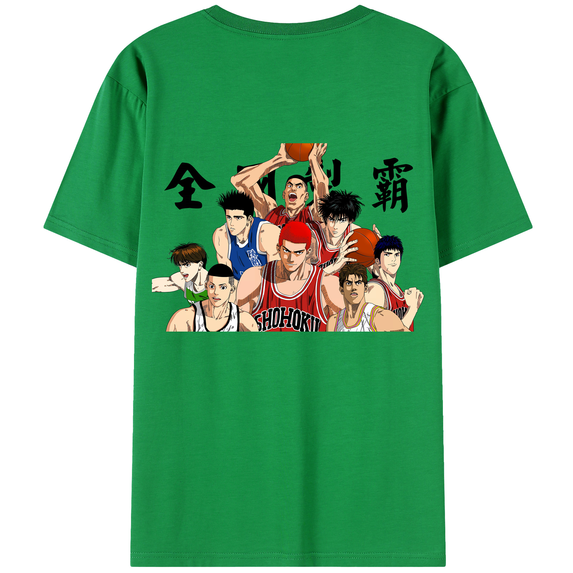 （画像用） SLAM DUNK／スラムダンク 綿100％ メンズ半袖Tシャツ（バックプリント） 通気性