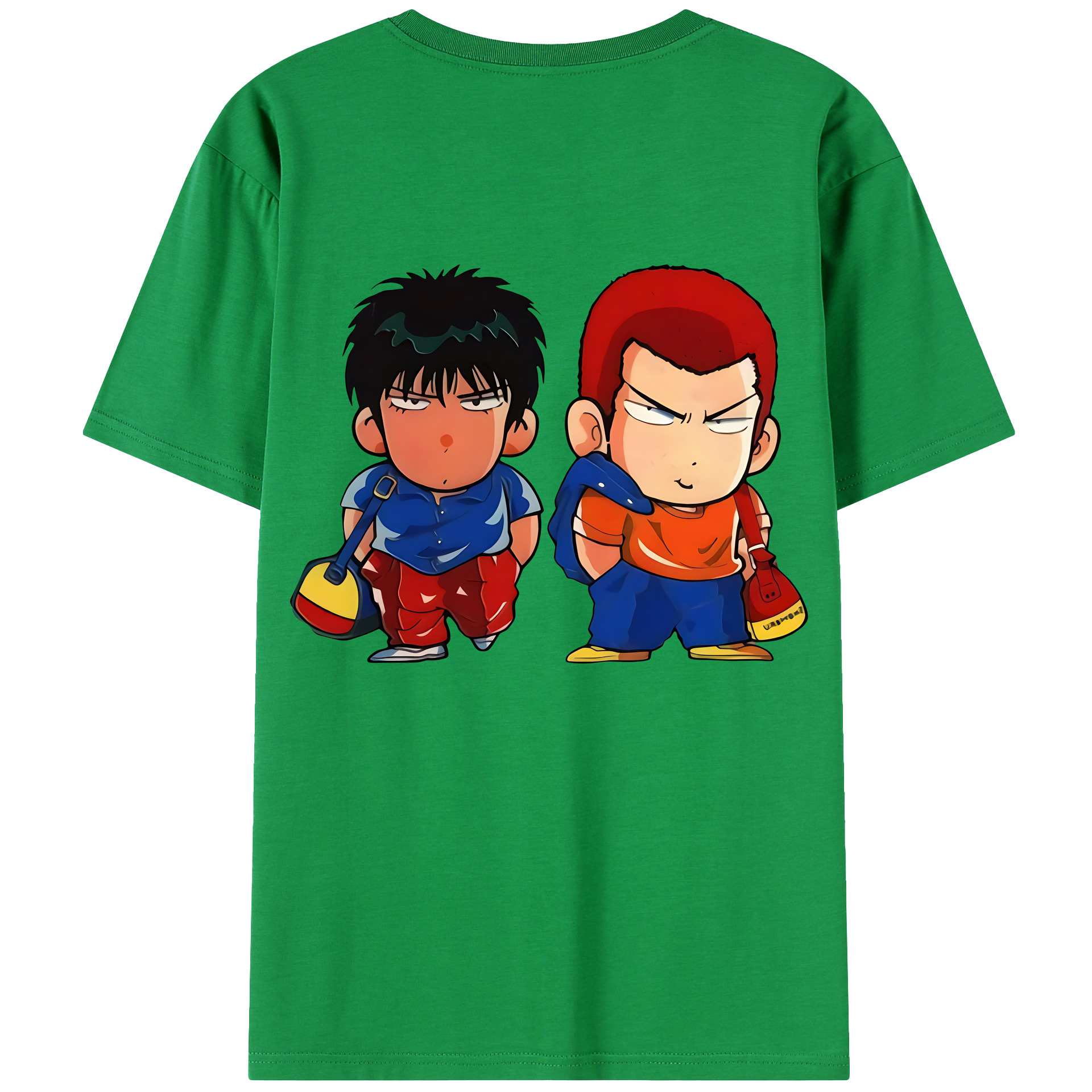 （画像用） SLAM DUNK／スラムダンク 綿100％ メンズ半袖Tシャツ（バックプリント） 通気性