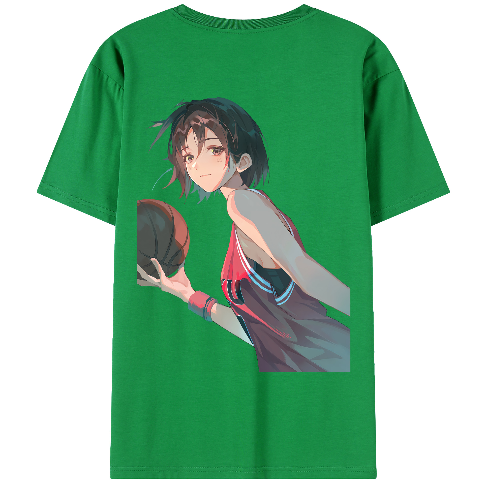 （画像用） SLAM DUNK／スラムダンク 綿100％ メンズ半袖Tシャツ（バックプリント） 通気性