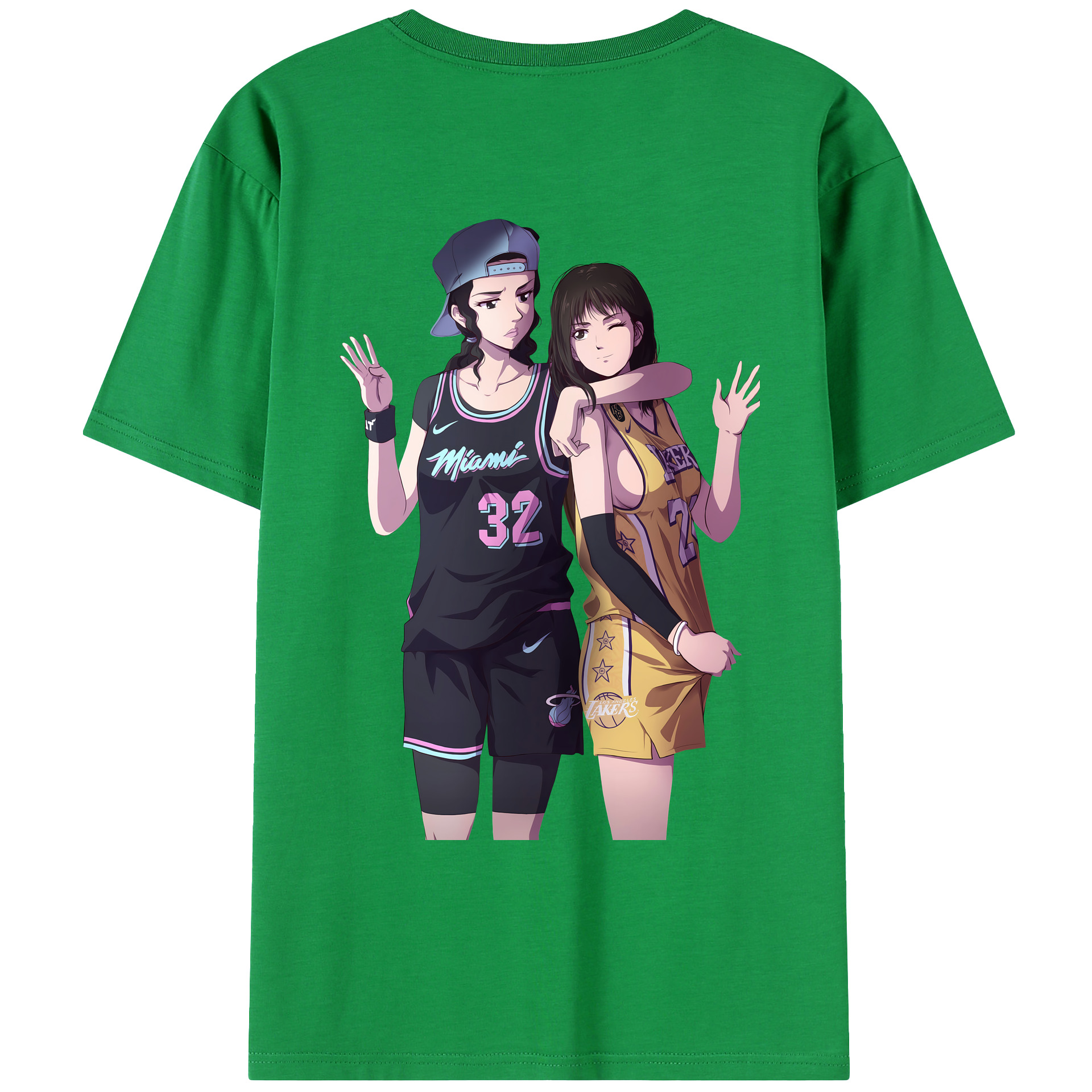 （画像用） SLAM DUNK／スラムダンク 綿100％ メンズ半袖Tシャツ（バックプリント） 通気性