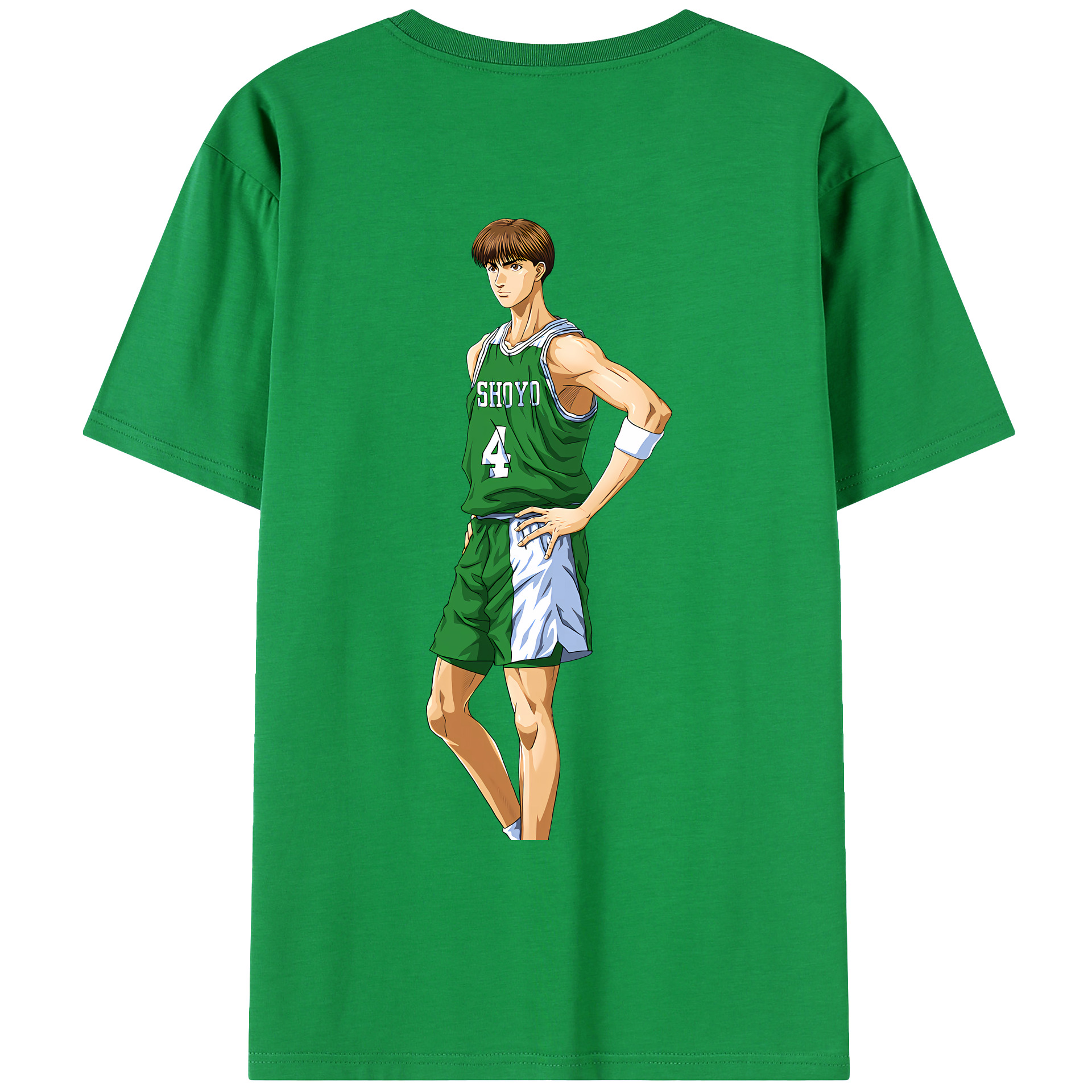 （画像用） SLAM DUNK／スラムダンク 綿100％ メンズ半袖Tシャツ（バックプリント） 通気性