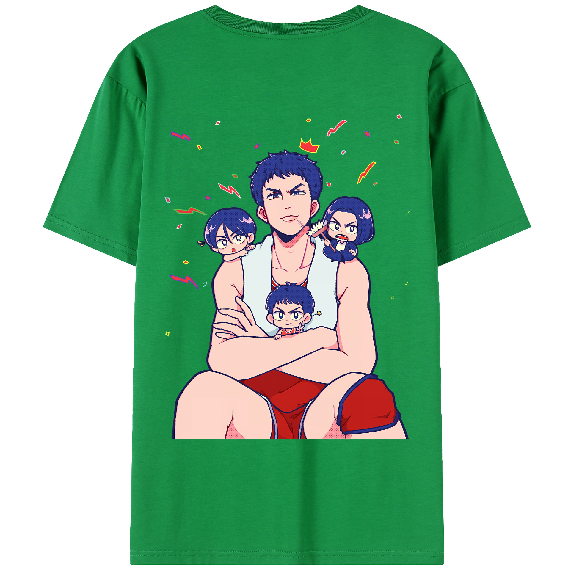 （画像用） SLAM DUNK／スラムダンク 綿100％ メンズ半袖Tシャツ（バックプリント） 通気性