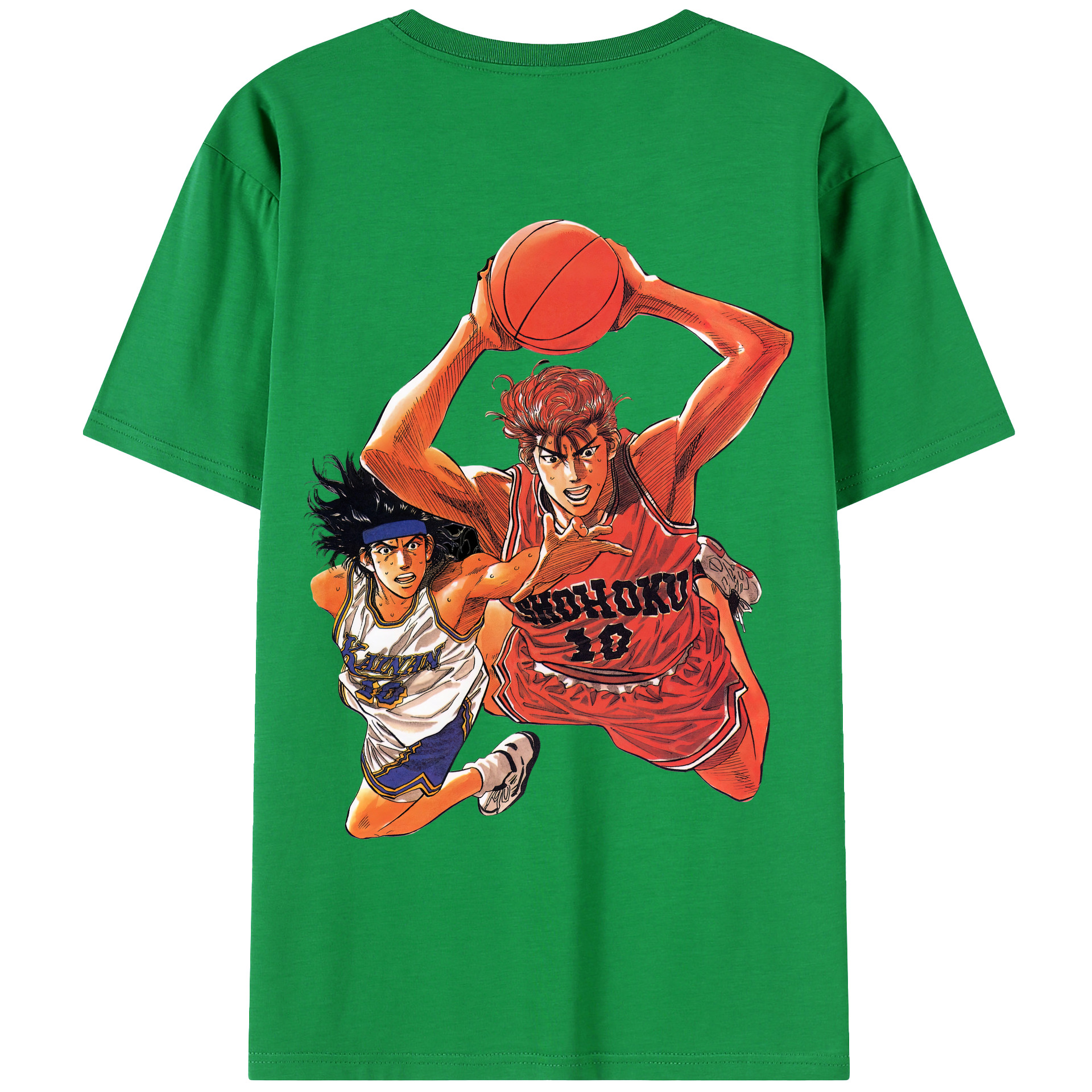 （画像用） SLAM DUNK／スラムダンク 綿100％ メンズ半袖Tシャツ（バックプリント） 通気性