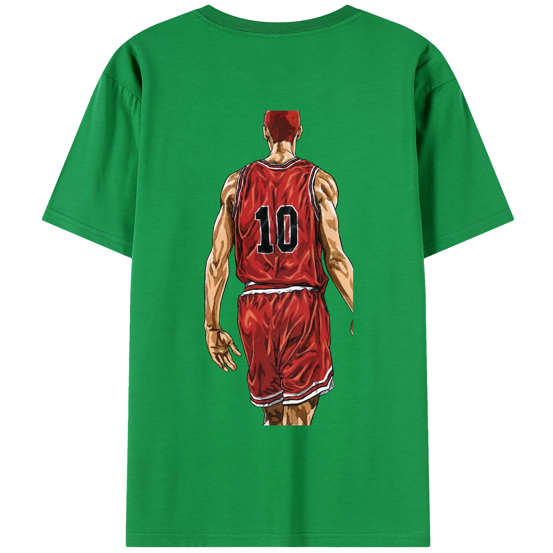 （画像用） SLAM DUNK／スラムダンク 綿100％ メンズ半袖Tシャツ（バックプリント） 通気性