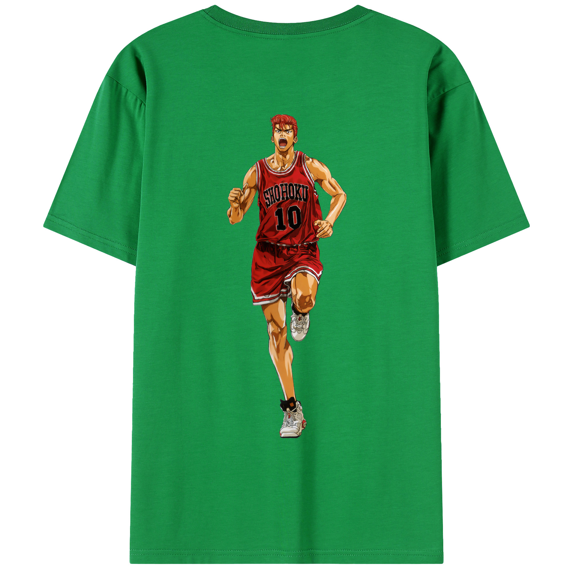 （画像用） SLAM DUNK／スラムダンク 綿100％ メンズ半袖Tシャツ（バックプリント） 通気性