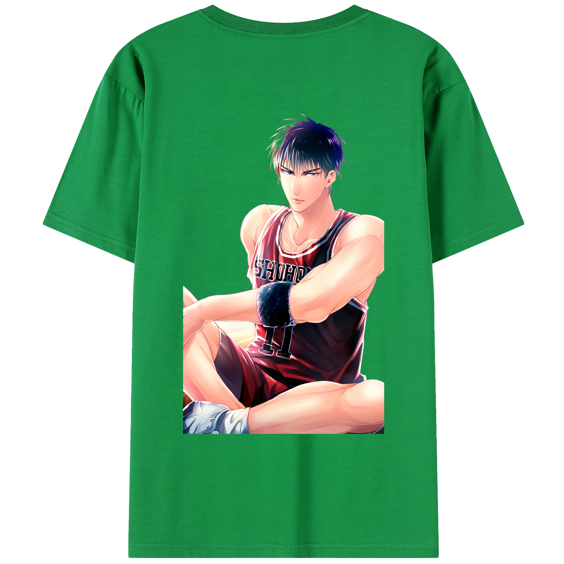 （画像用） SLAM DUNK／スラムダンク 綿100％ メンズ半袖Tシャツ（バックプリント） 通気性