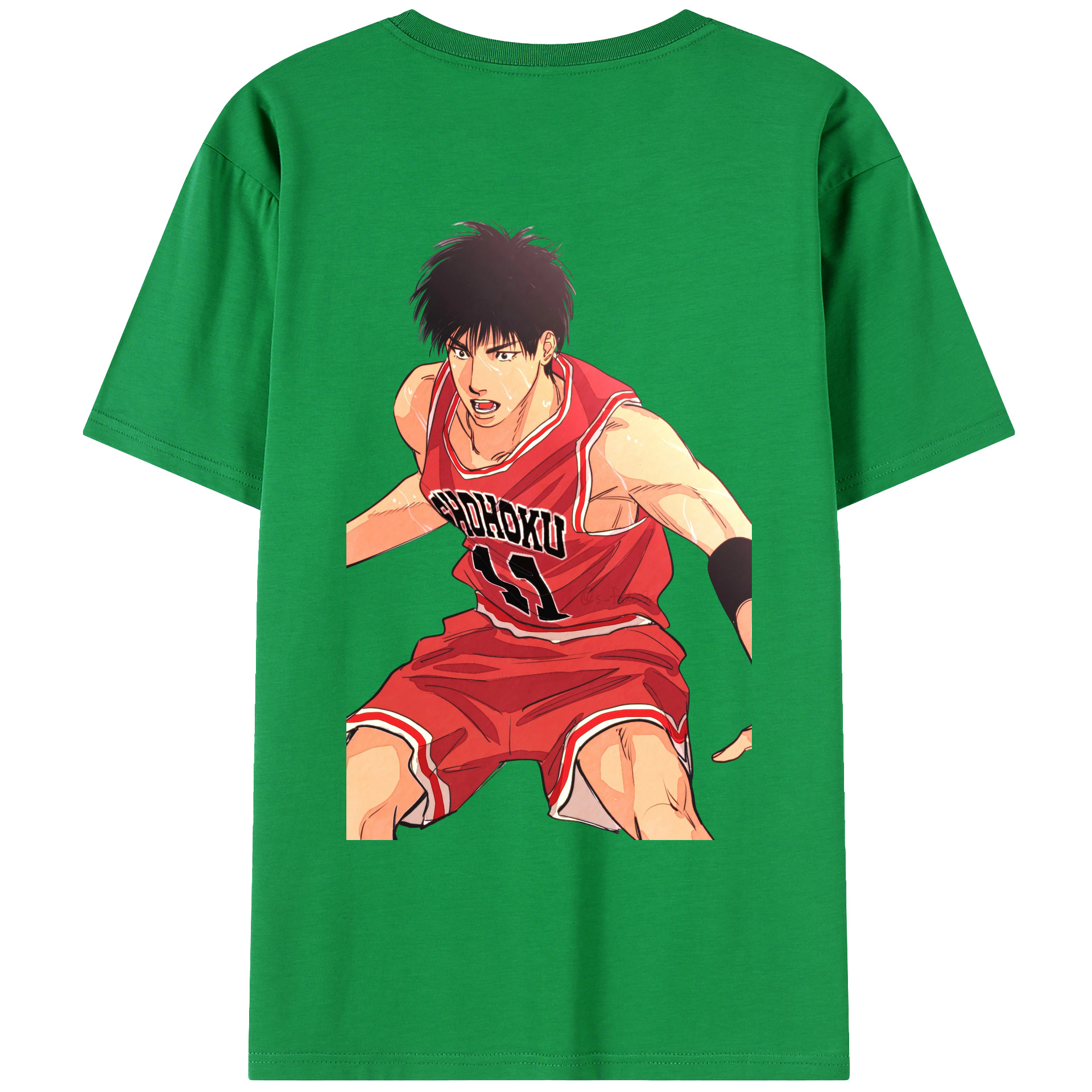 （画像用） SLAM DUNK／スラムダンク 綿100％ メンズ半袖Tシャツ（バックプリント） 通気性