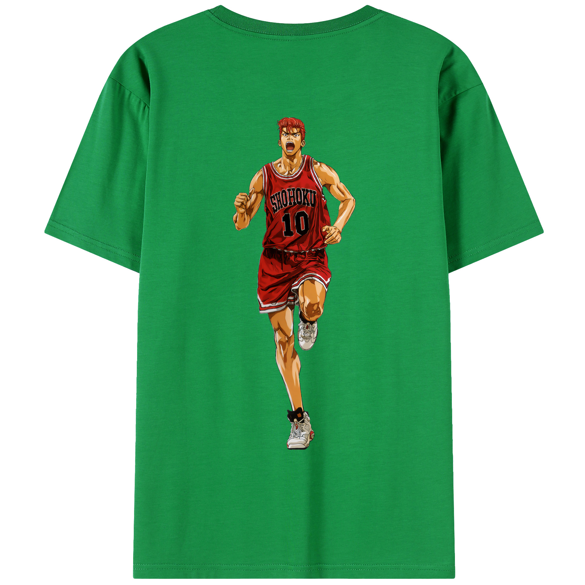 （画像用） SLAM DUNK／スラムダンク 綿100％ メンズ半袖Tシャツ（バックプリント） 通気性