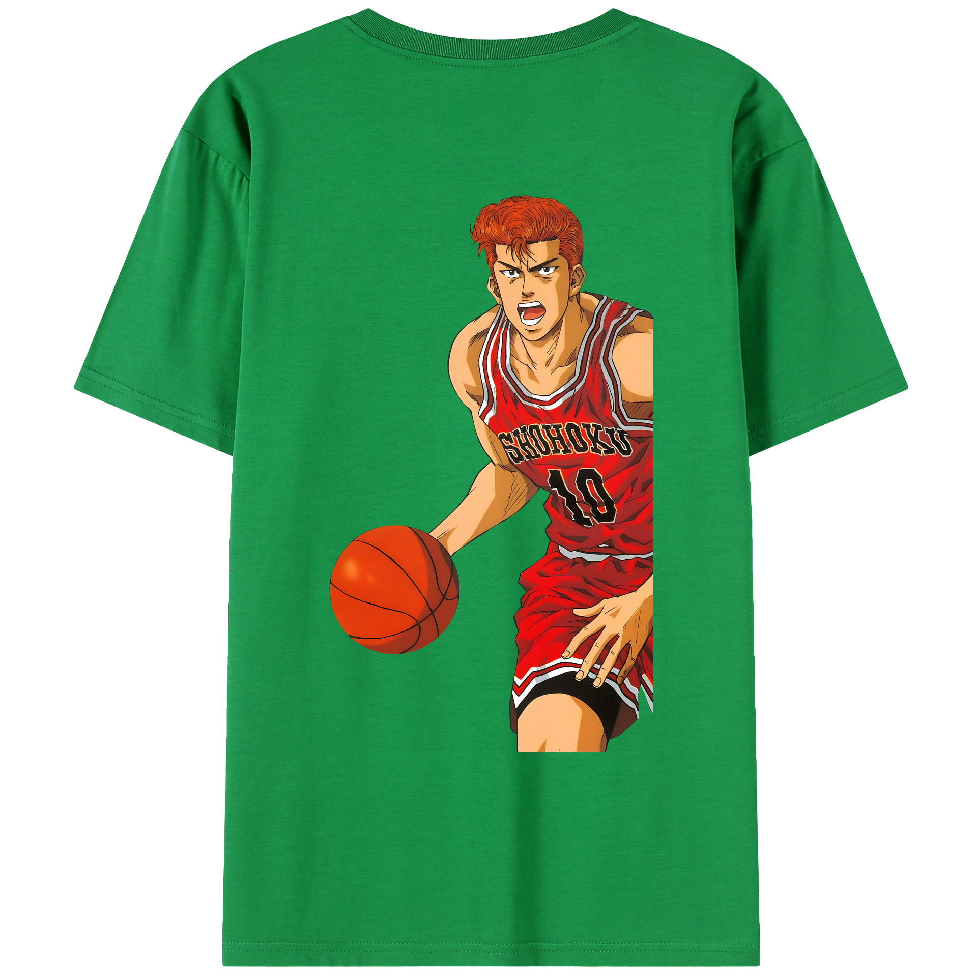 （画像用） SLAM DUNK／スラムダンク 綿100％ メンズ半袖Tシャツ（バックプリント） 通気性