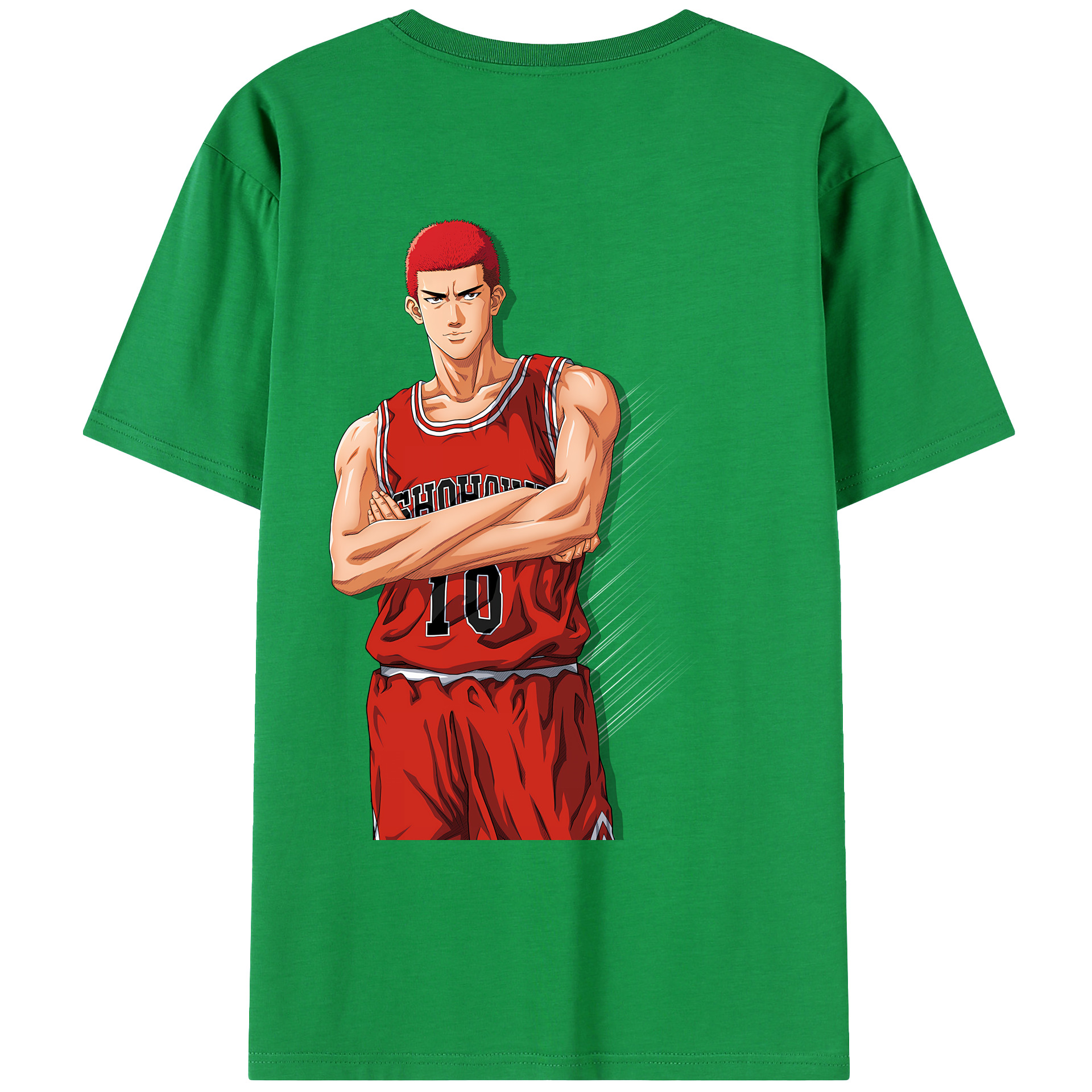 （画像用） SLAM DUNK／スラムダンク 綿100％ メンズ半袖Tシャツ（バックプリント） 通気性